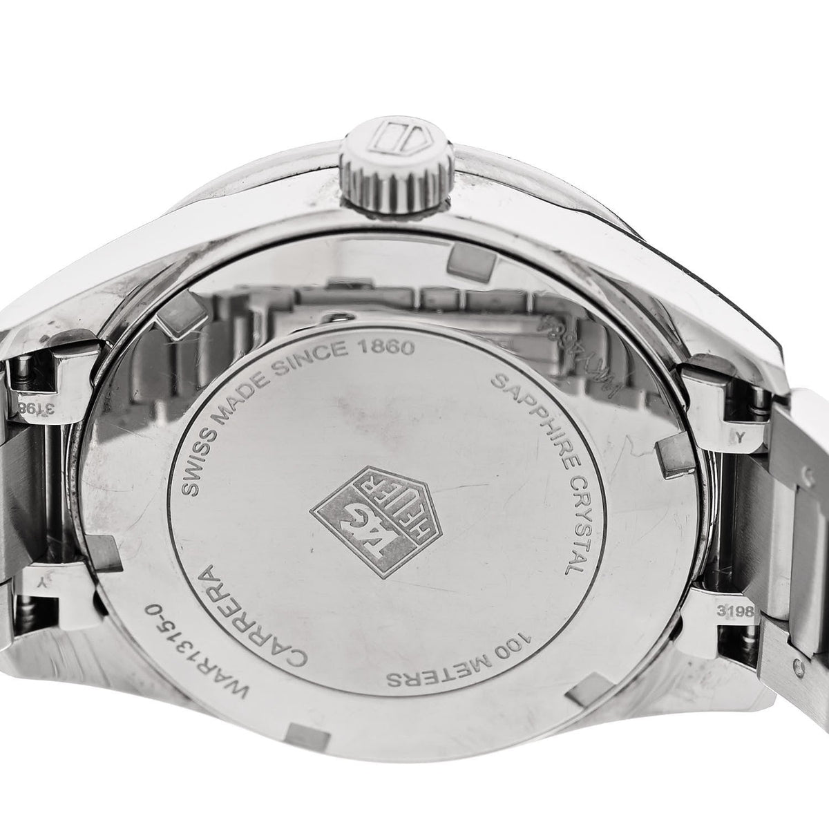 Stainless Steel Diamond Bezel Mother of Pearl 32mm Carrera Lady Quartz Watch WAR1315-0