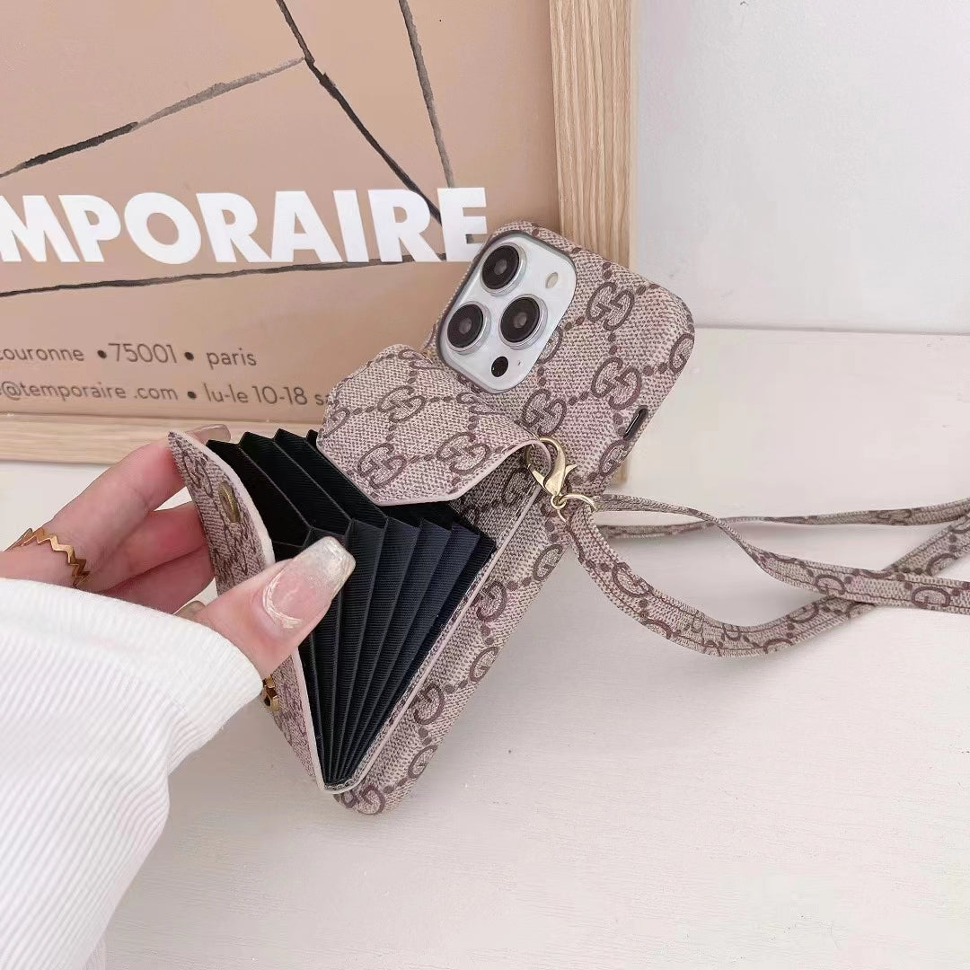 Luxury Leather card phone case for iphone
