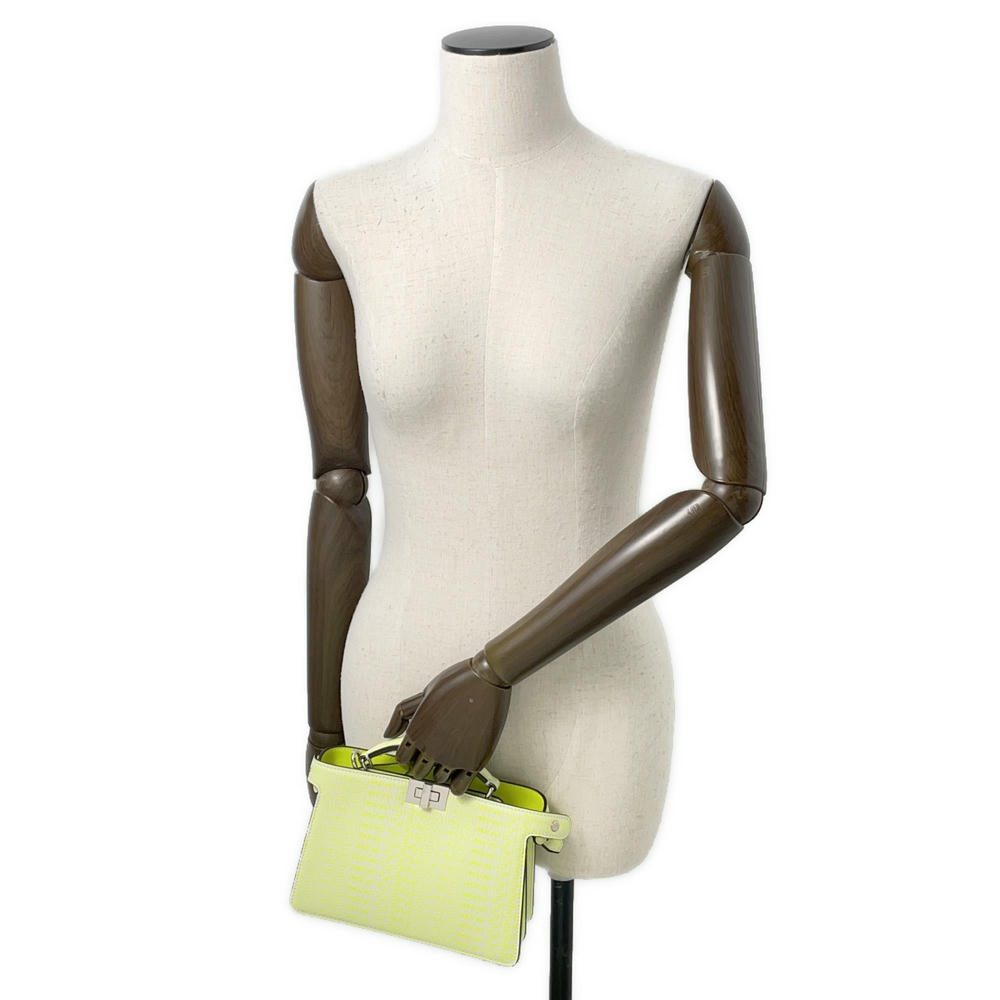 FENDI ?Peekaboo I.C.U. X-Cross Yellow7VA582 Leather Size Mini