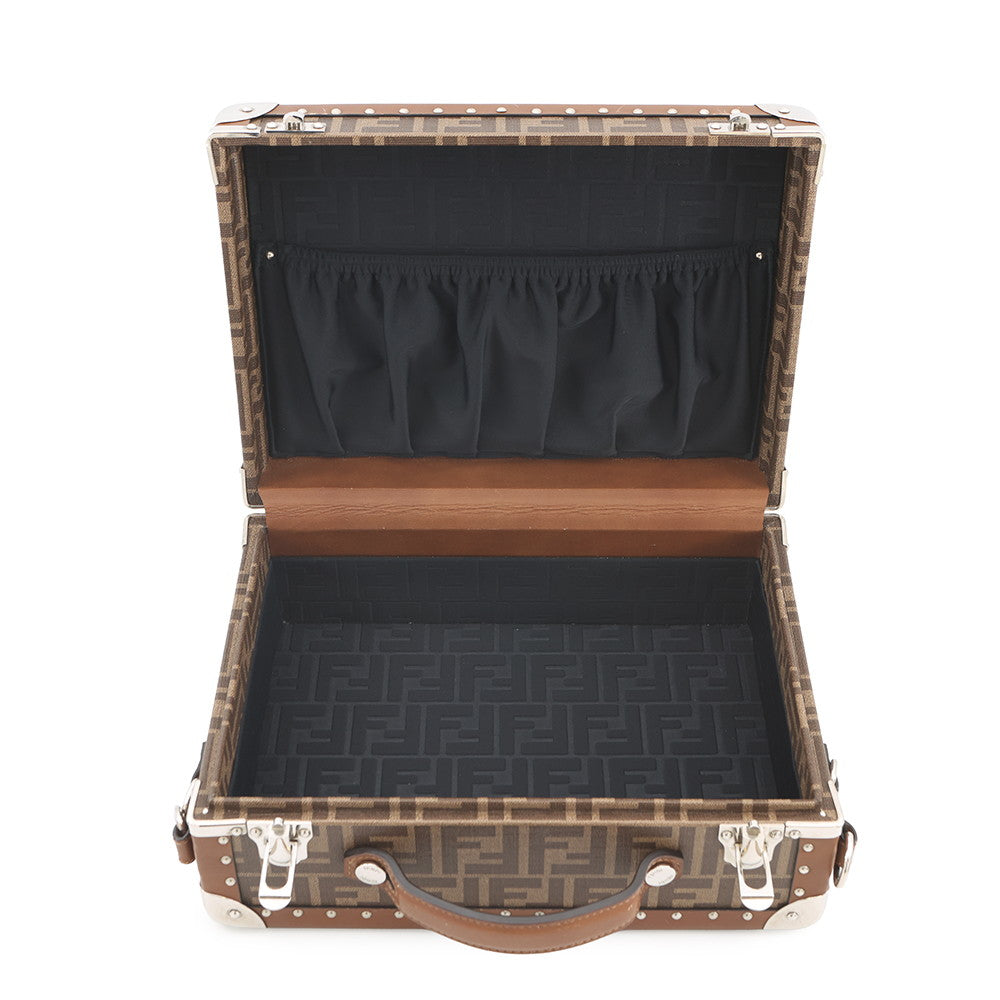FENDI Trunk case Brown7VV134 PVC Leather