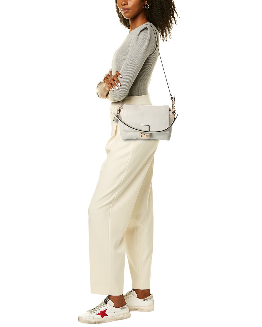 Fendi Mamma Baguette Medium Leather Shoulder Bag
