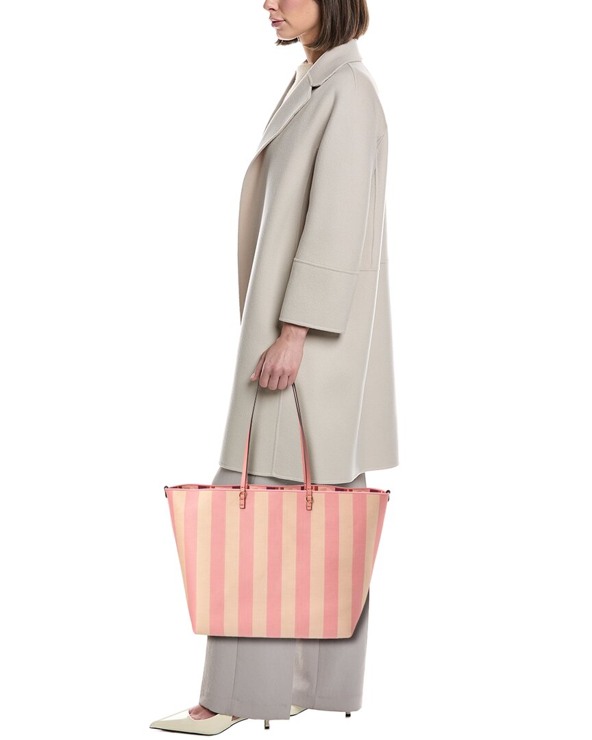Fendi Roll Large Canvas & Leather Tote