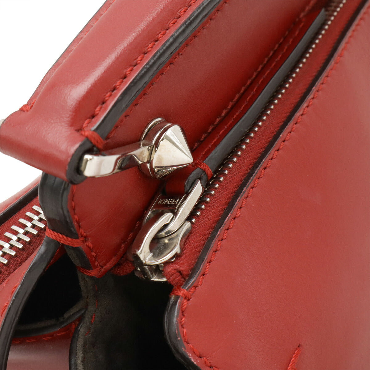 Fendi Dotcom Leather Red Handbag Style 2