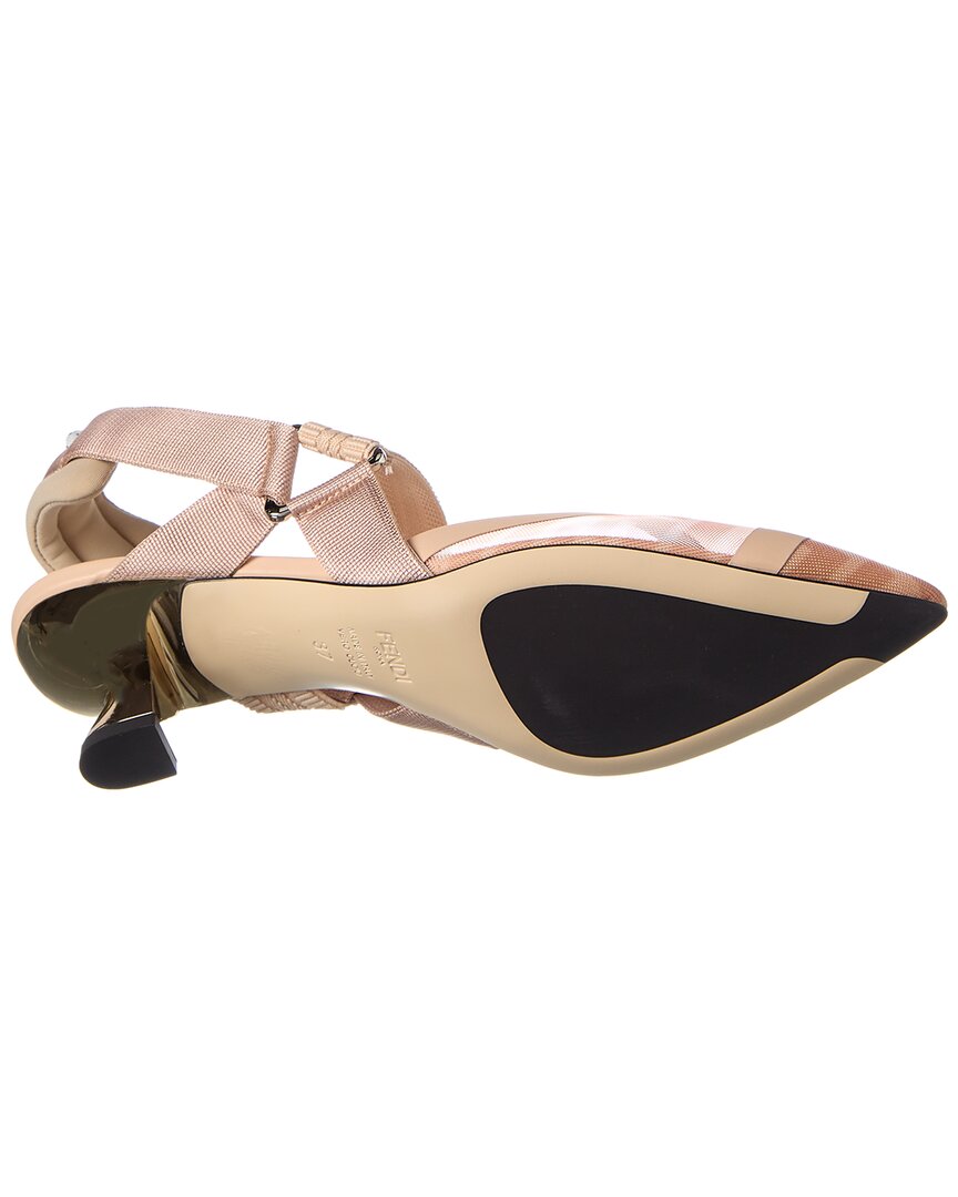 Fendi Colibri Mesh Slingback Pump