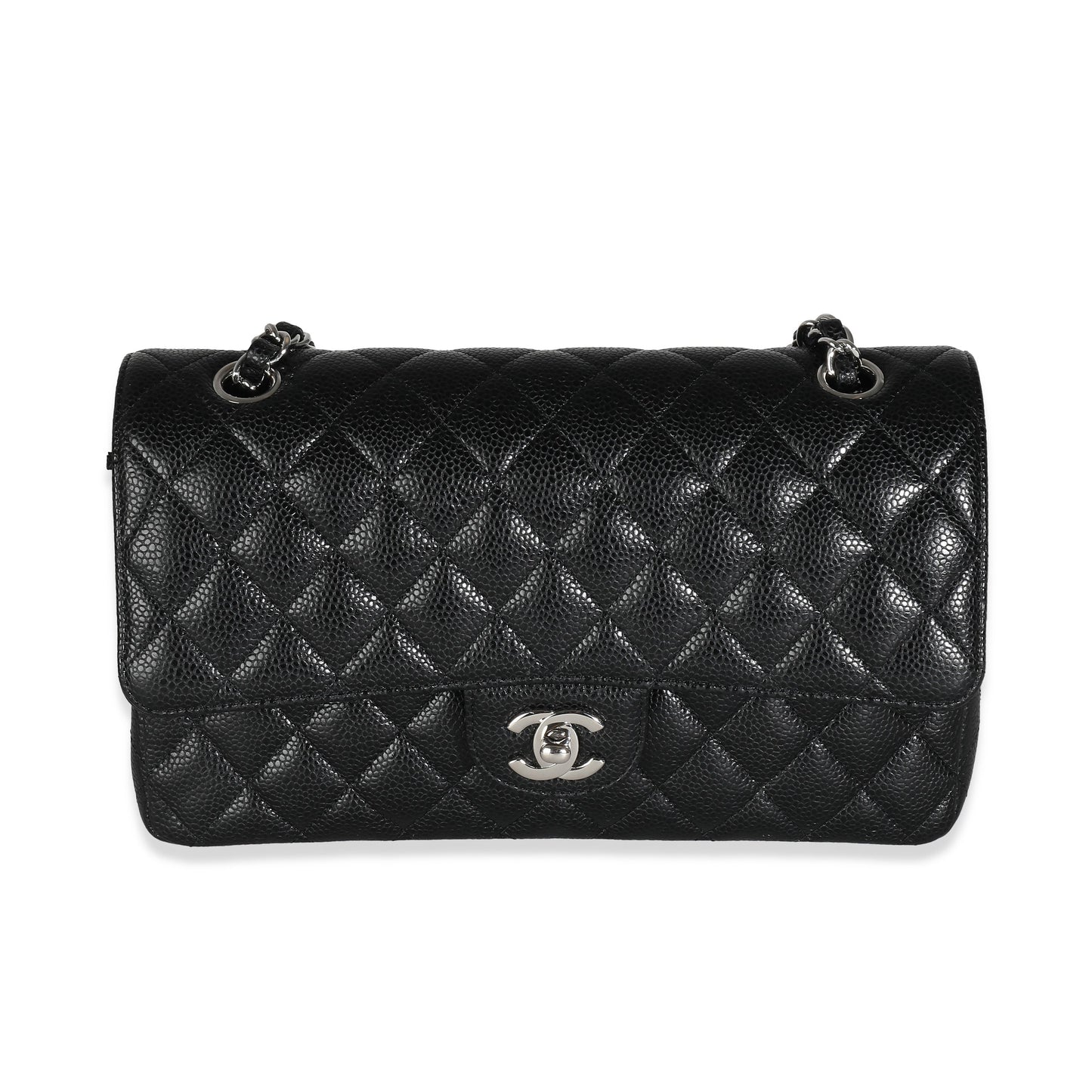 Chanel Flap Medium Classic Quilted Caviar Black Shoulder Bag Style 3
