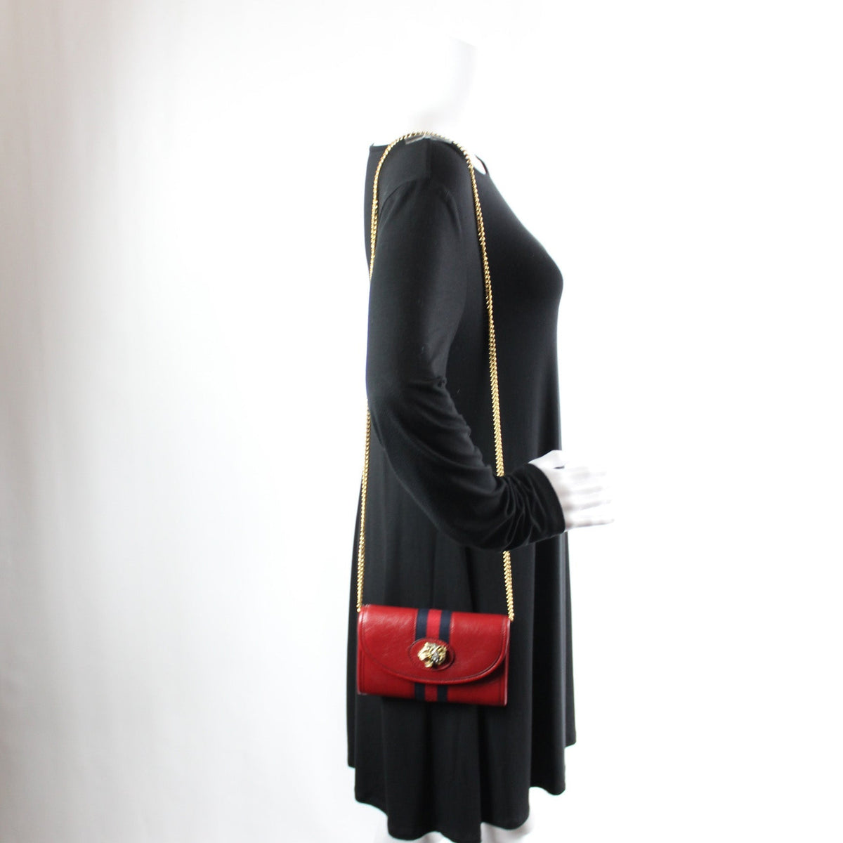 573797 Rajah Web Mini Bag Leather