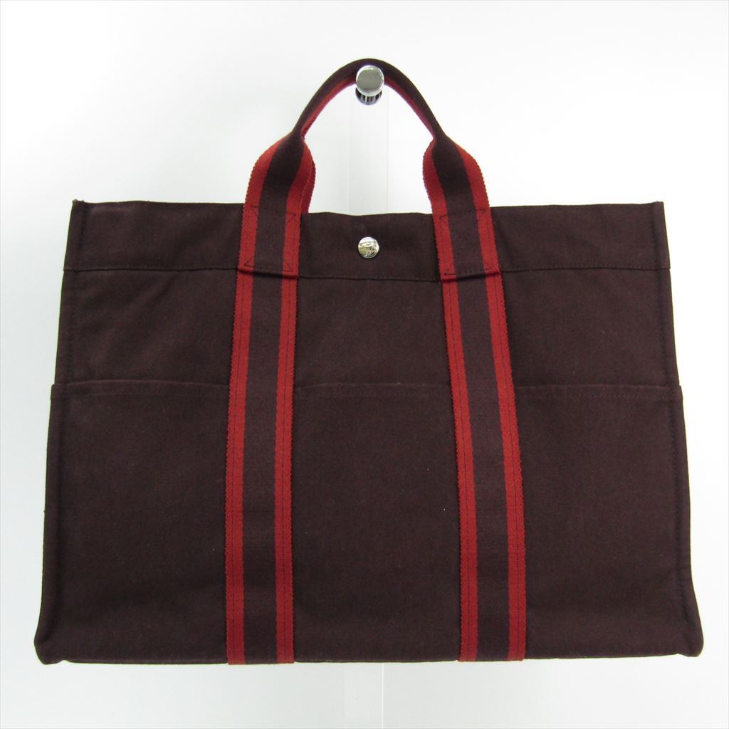 Luxury Hermes Bordeaux Canvas Herline Mm Tote