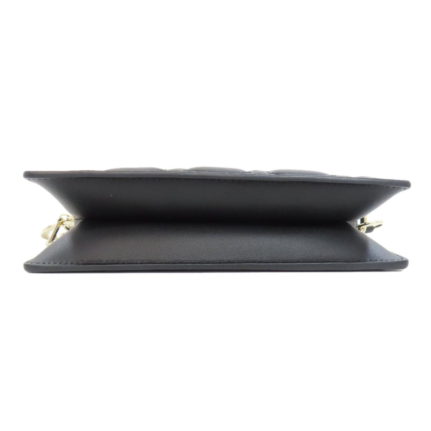 Christian Dior Lady Dior Black Leather Handbag Style 4