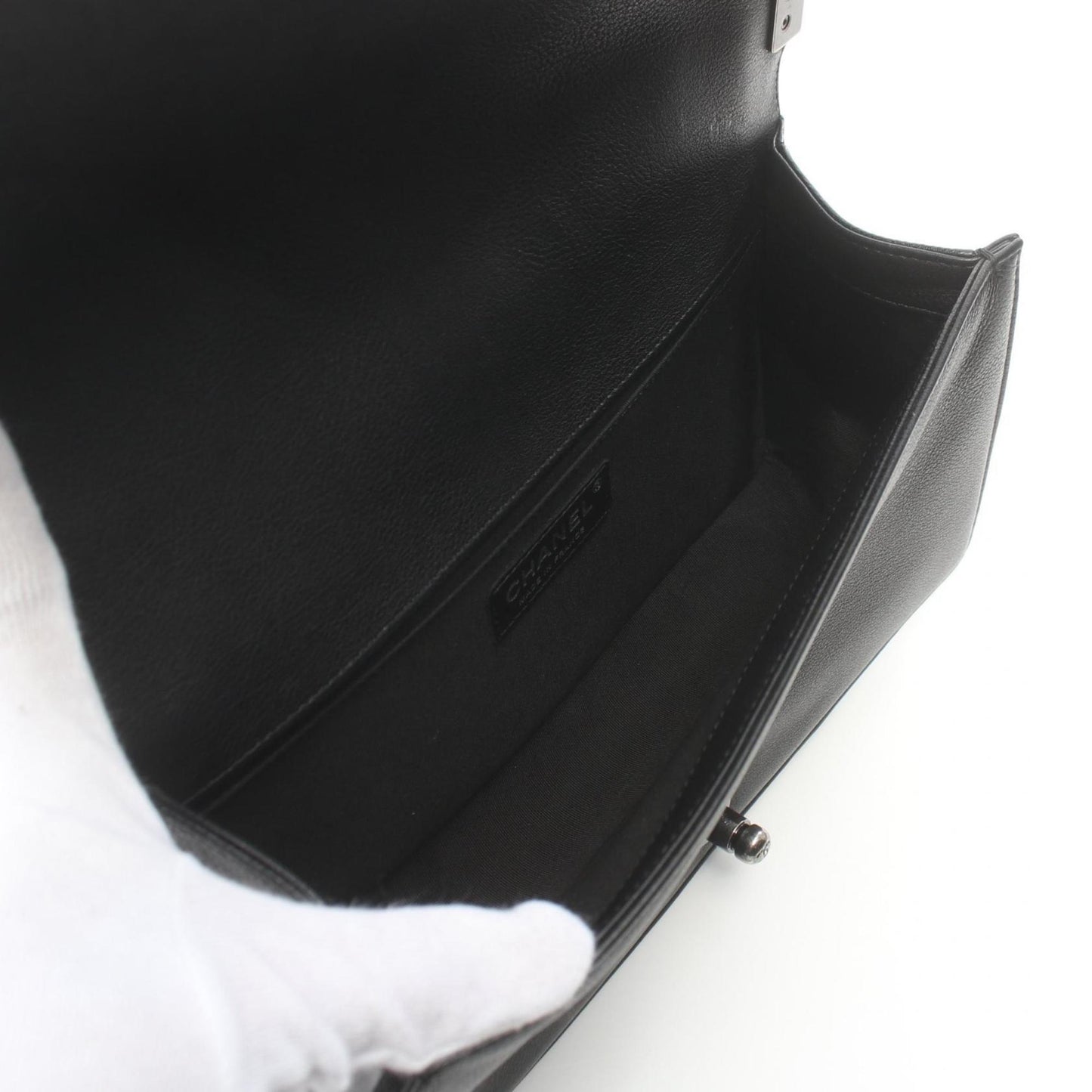Chanel Boy Caviar Black Shoulder Bag Style
