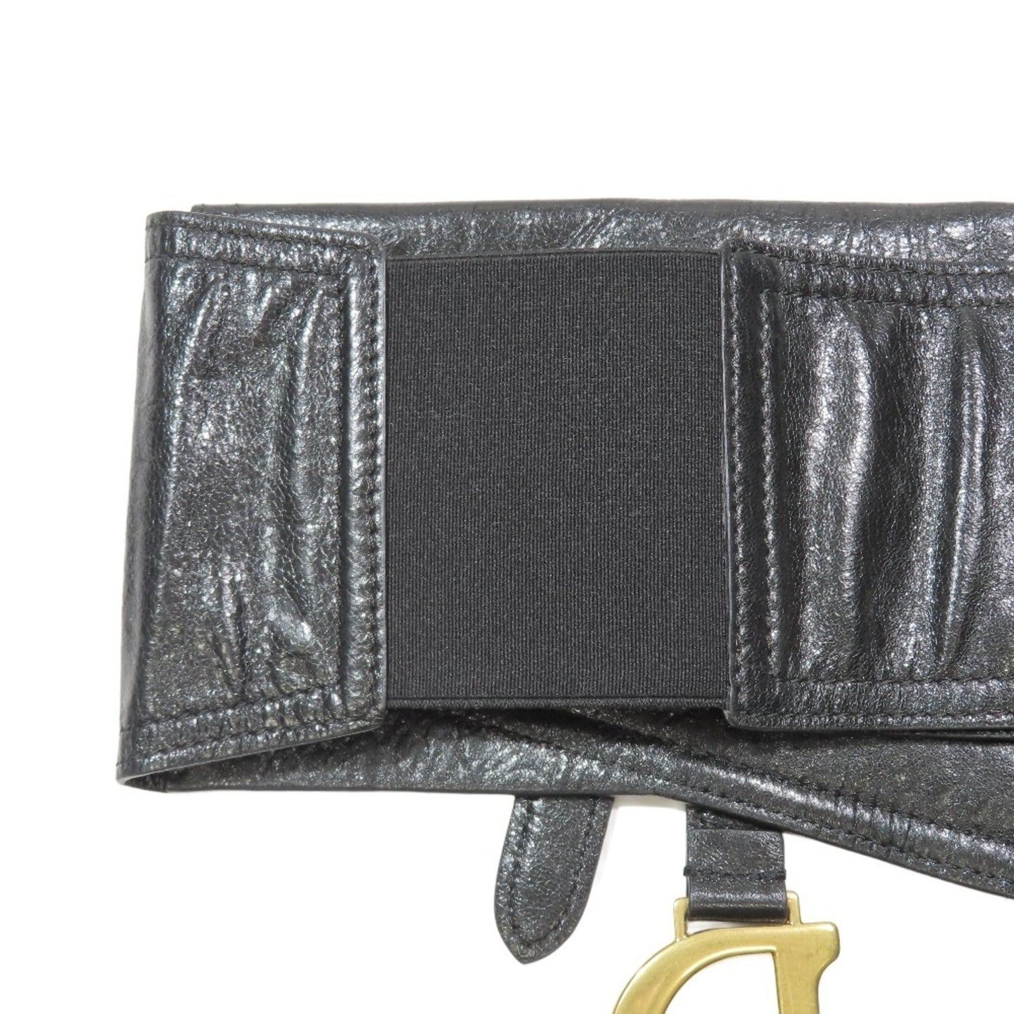 Christian Dior Black Leather Sling Bag Leather