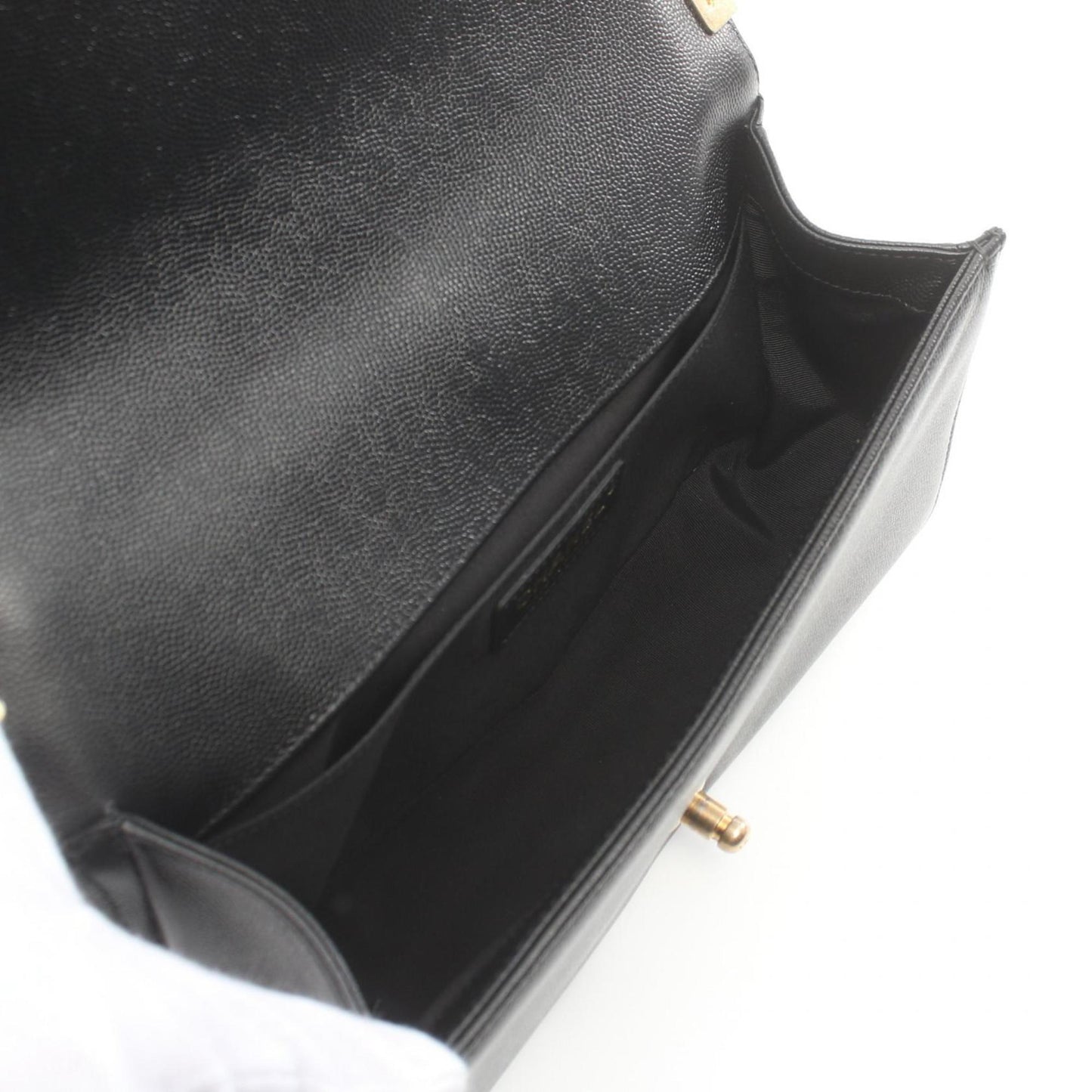 Chanel Boy Caviar Black Shoulder Bag