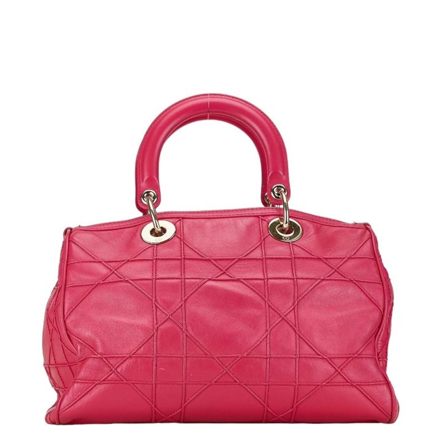 Christian Dior Pink Leather Handbag Shoulder Bag Style 6