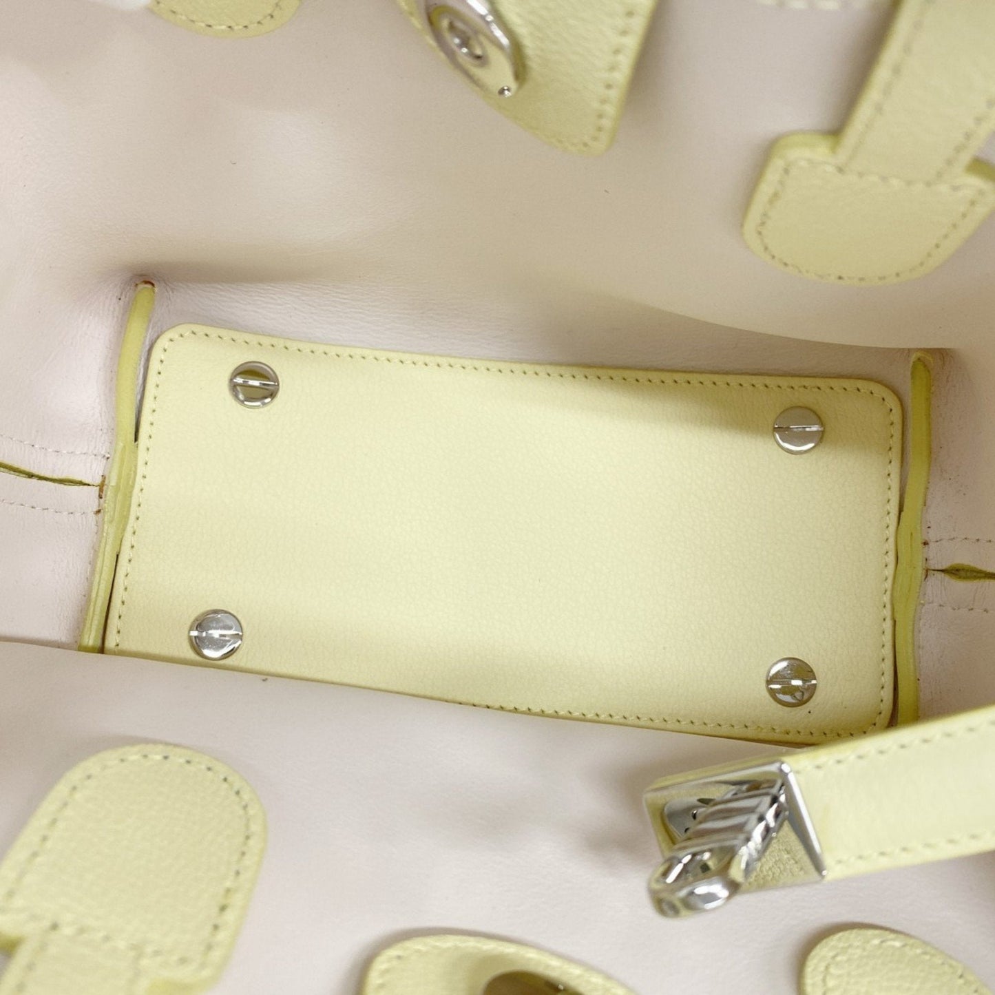 Christian Dior Yellow Leather Handbag