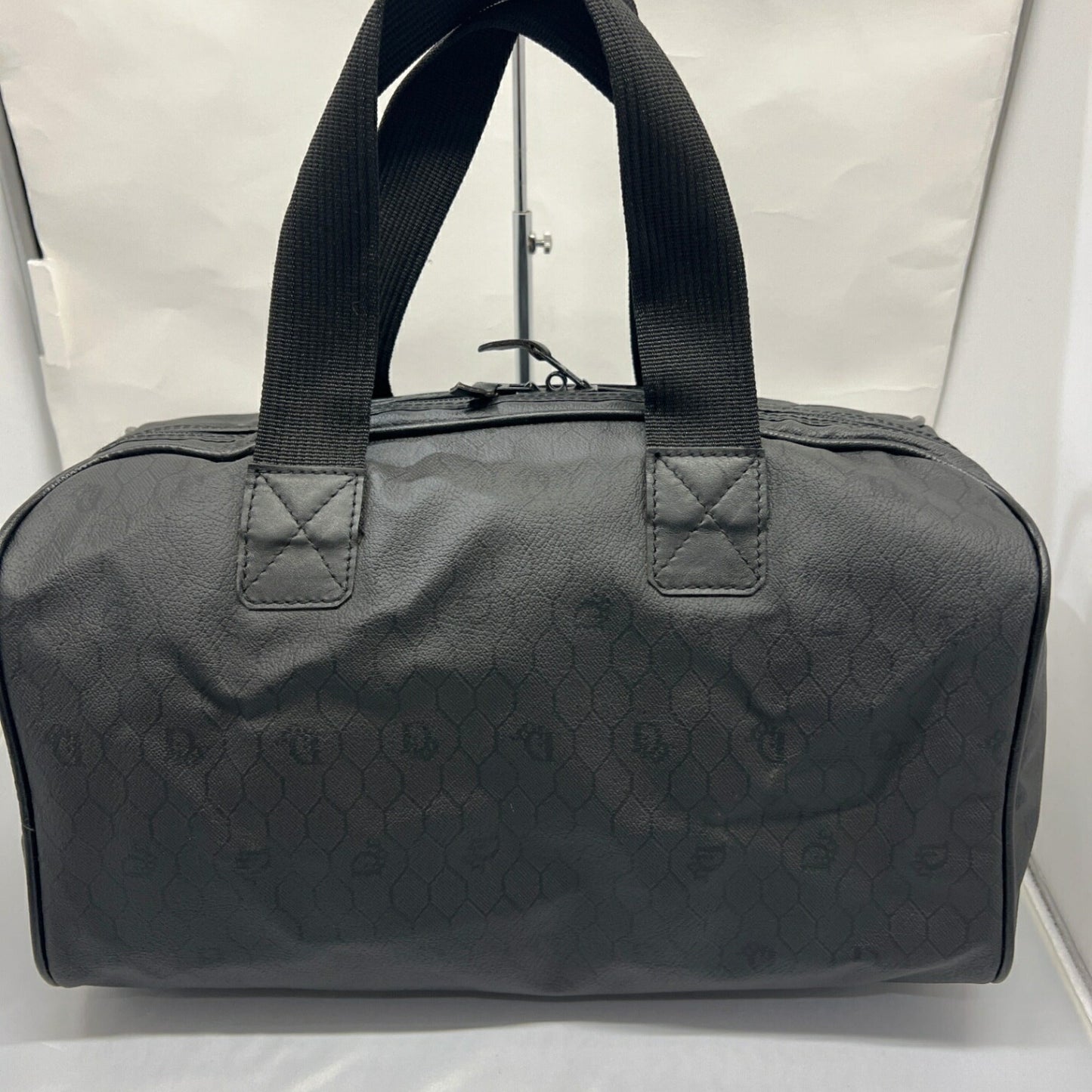 Christian Dior Black Pvc Boston Bag Handbag