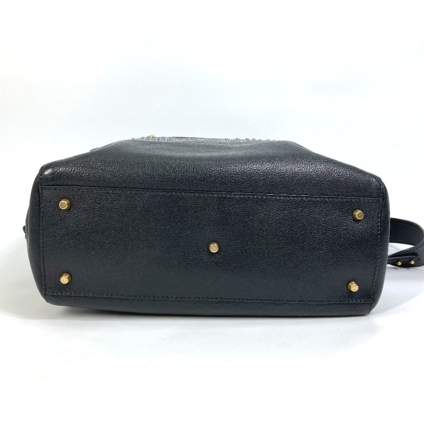 Christian Dior Black Leather Shoulder Bag Tote Bag Leather