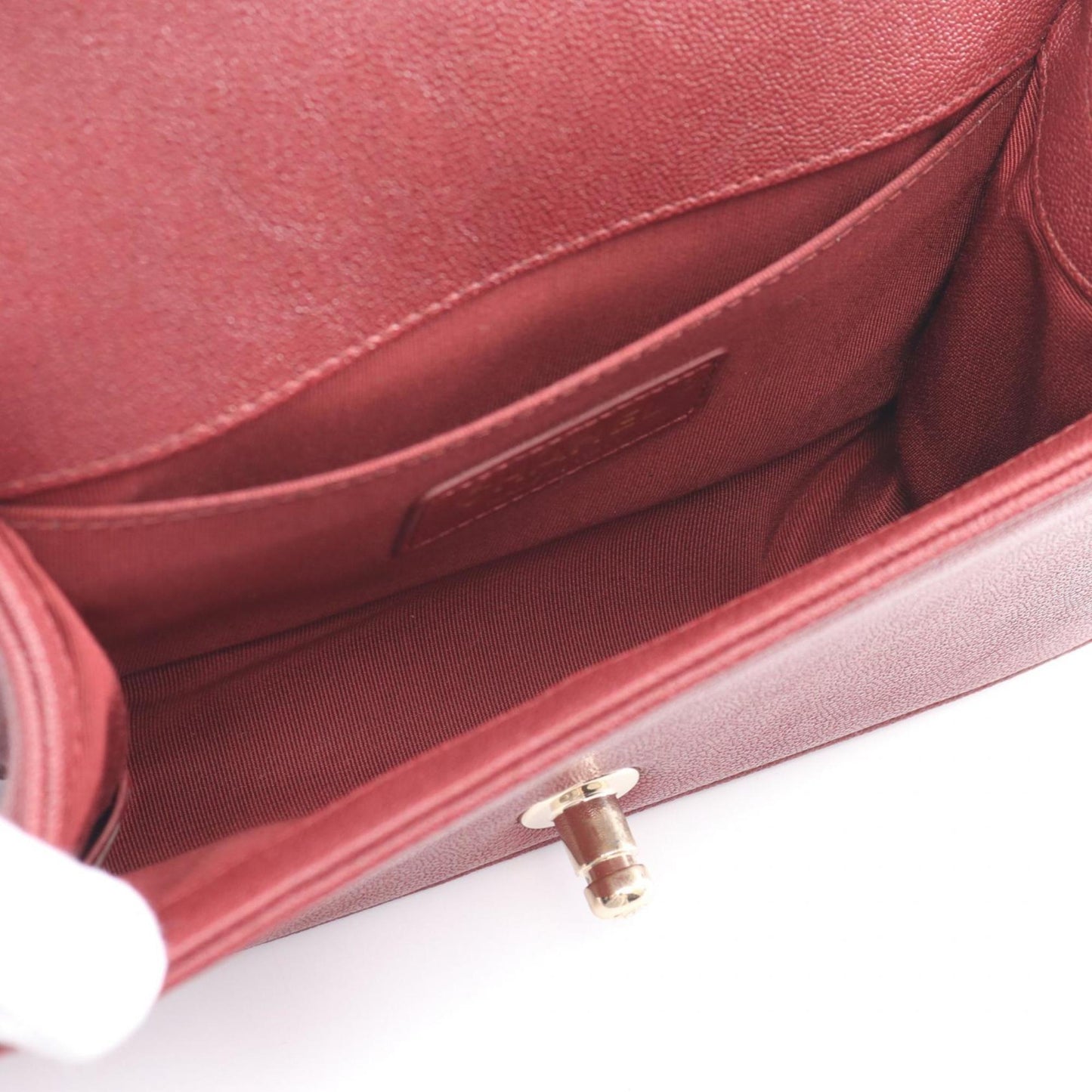 Chanel Boy Chanel V-stitch shoulder bag, caviar skin, women's, bordeaux