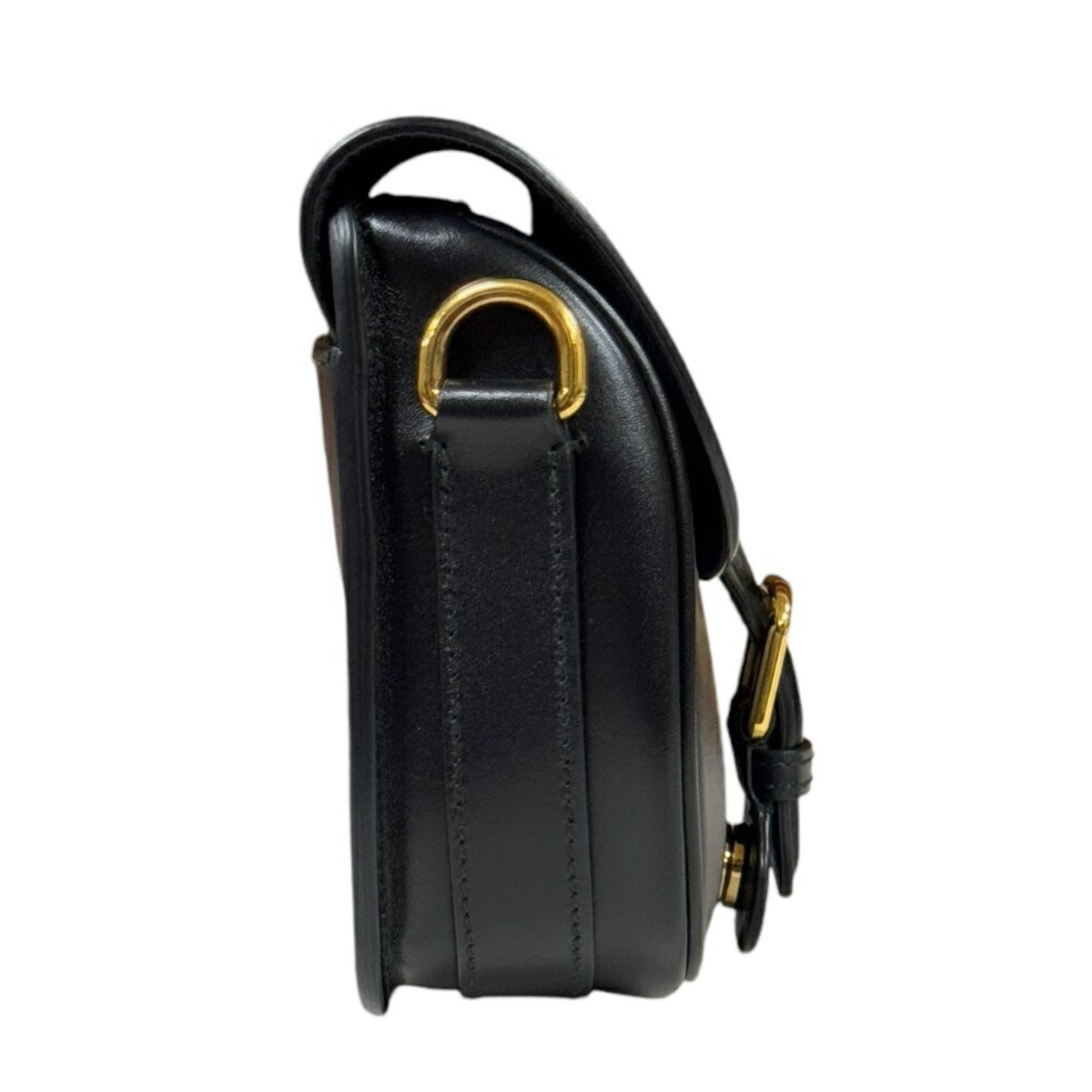 Christian Dior Black Leather Shoulder Bag Style 39
