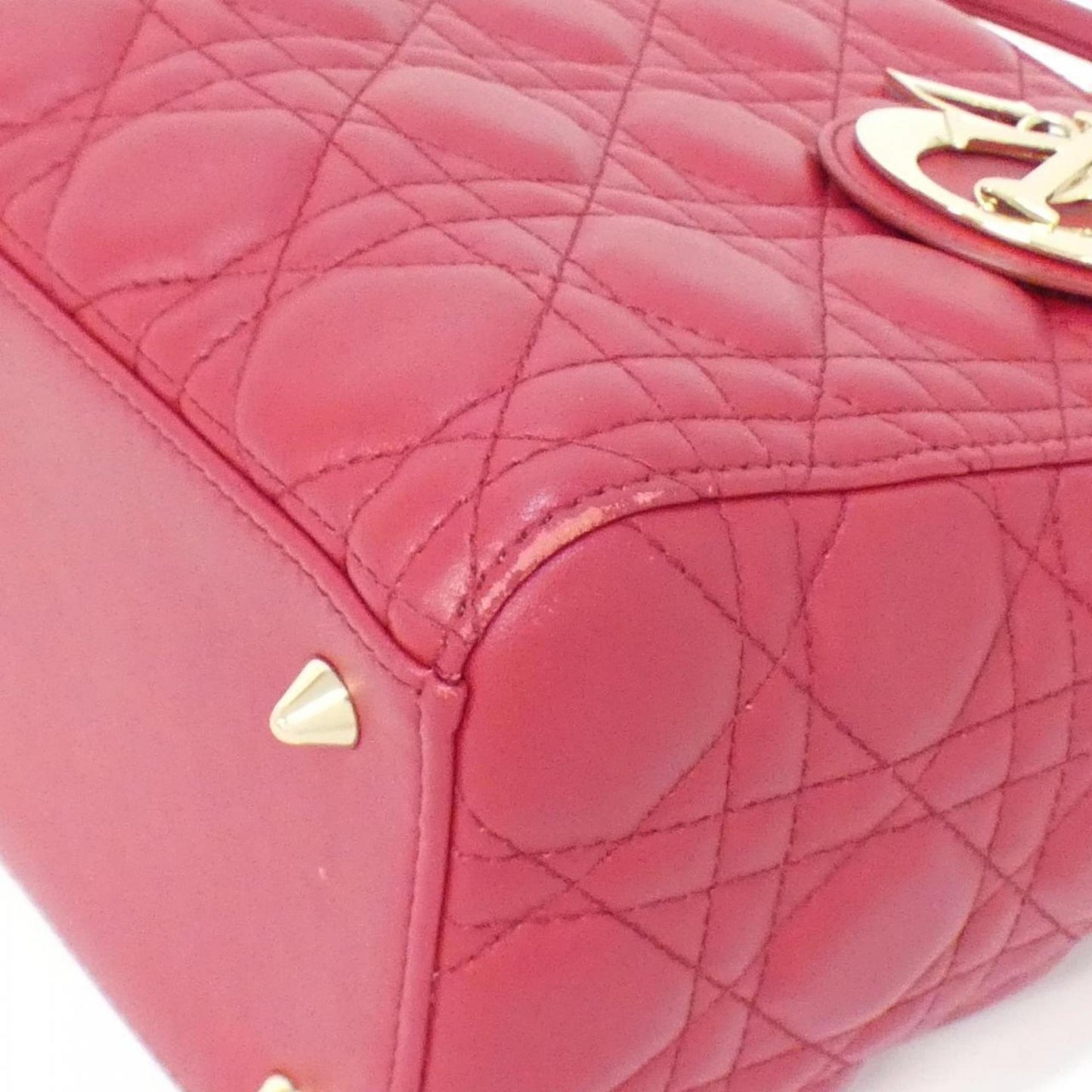 Christian Dior Cherry Red Leather Handbag