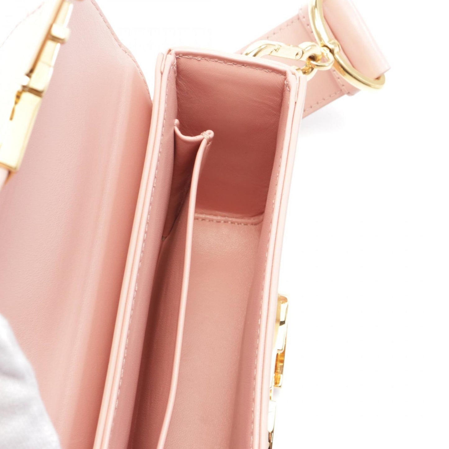 Christian Dior Pink Leather Shoulder Bag Style 7