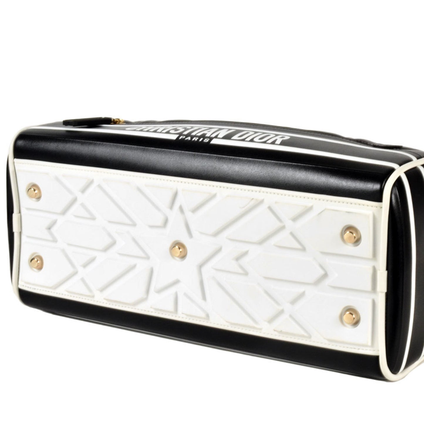 Christian Dior Black White Leather Handbag Style 4