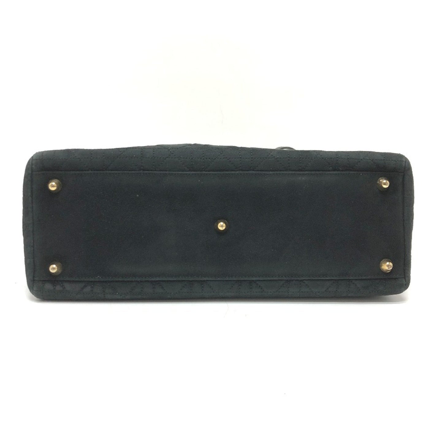 Christian Dior Black Leather Suede Handbag Shoulder Bag