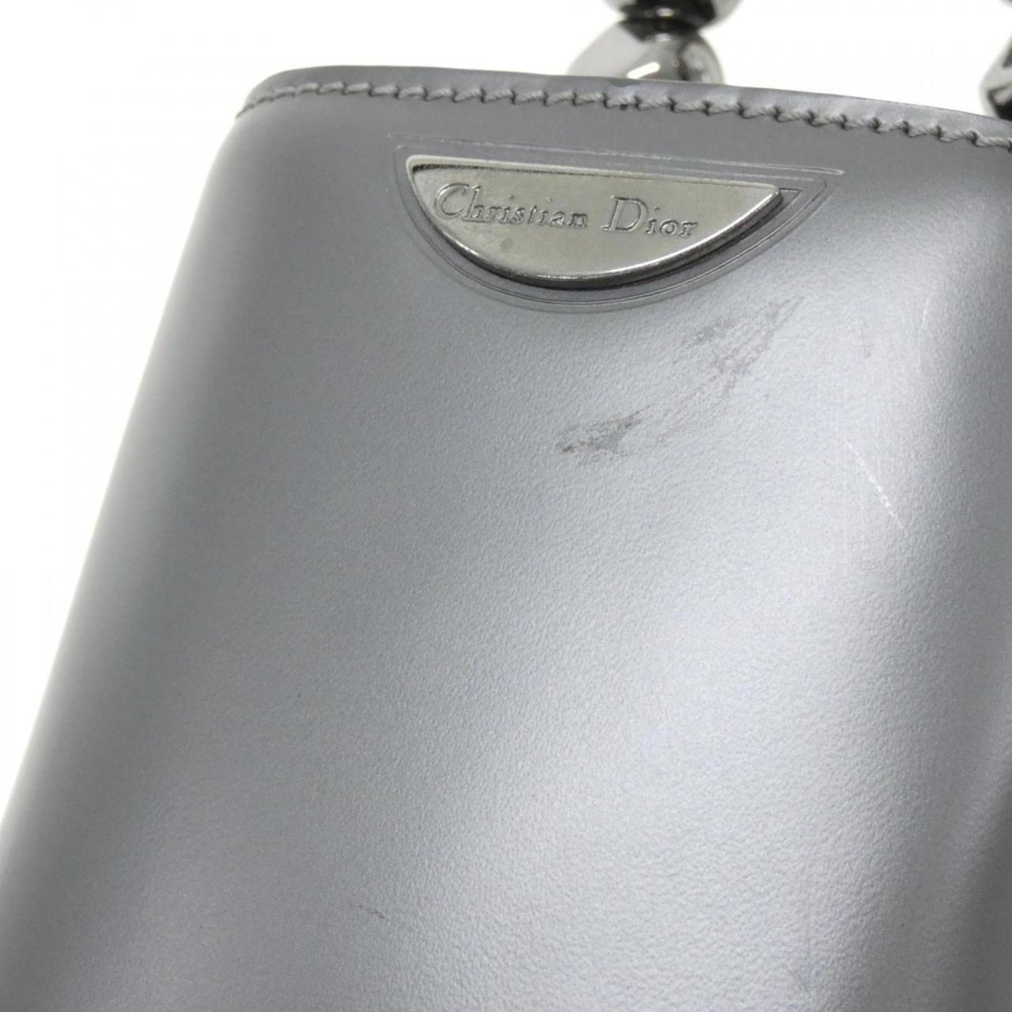 Christian Dior Gray Leather Handbag Style 2