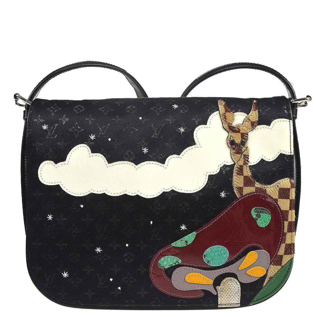 Louis Vuitton 2002 Black Satin Conte De Fees Musette M92273