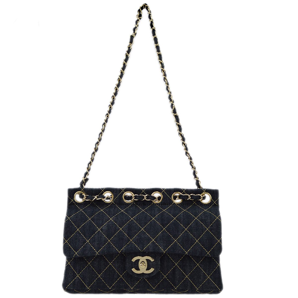 Chanel Blue Chain Shoulder Bag
