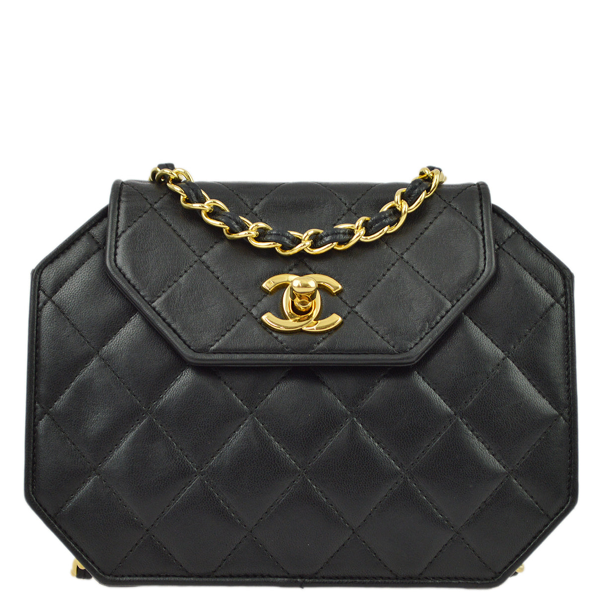 Chanel Lambskin Black Chain Shoulder Bag Style 4