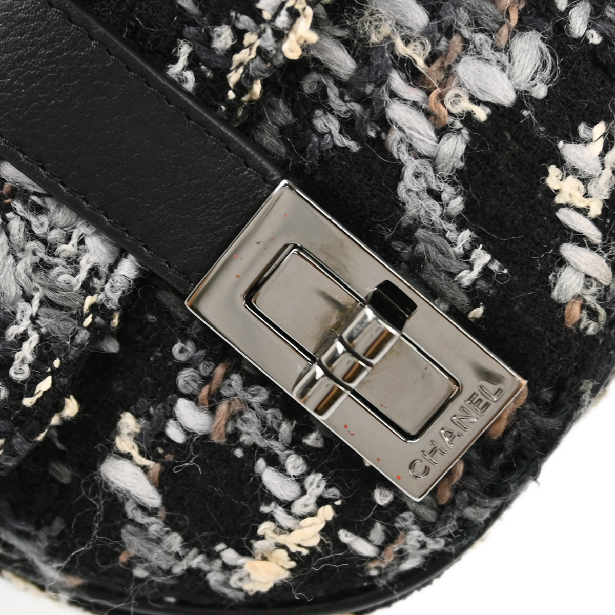 Chanel Black Tweed Shoulder Bag
