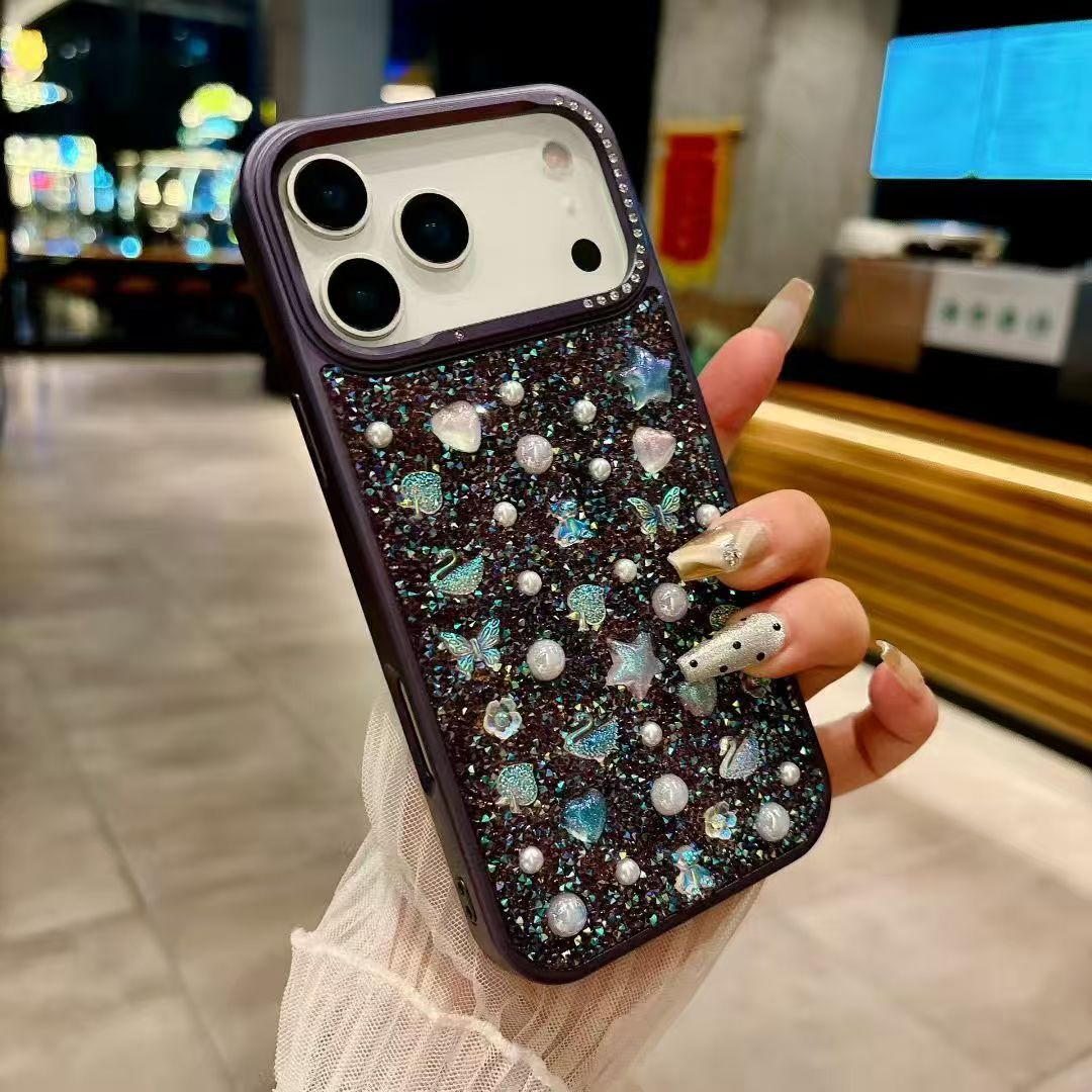 New Stylish, Sparkling Pink Diamond Phone Case for iphone Series and samsugn s25U s26u