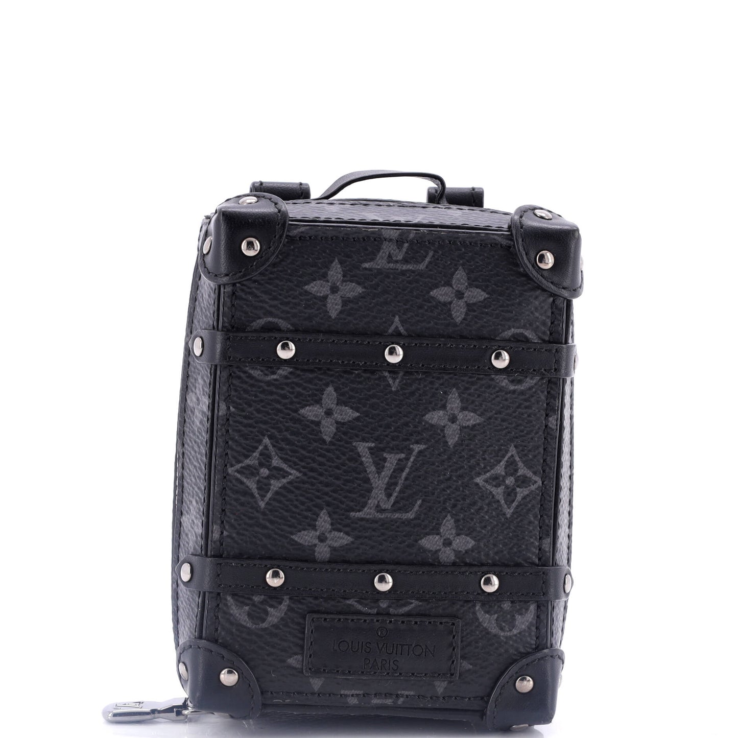 Louis Vuitton Soft Trunk Backpack Bag Charm and Key Holder Monogram Eclipse Canvas