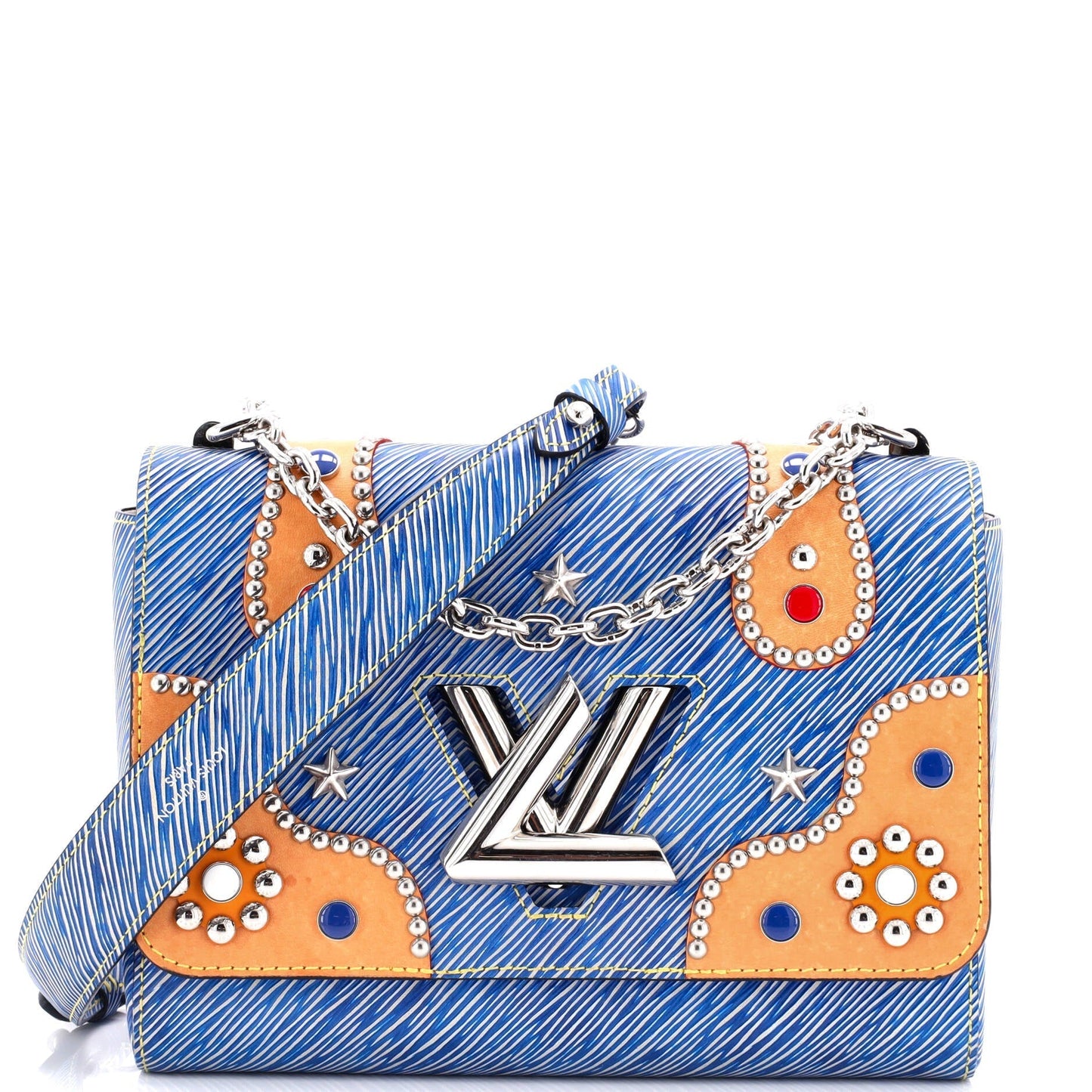 Louis Vuitton Twist Handbag Studded Epi Leather MM