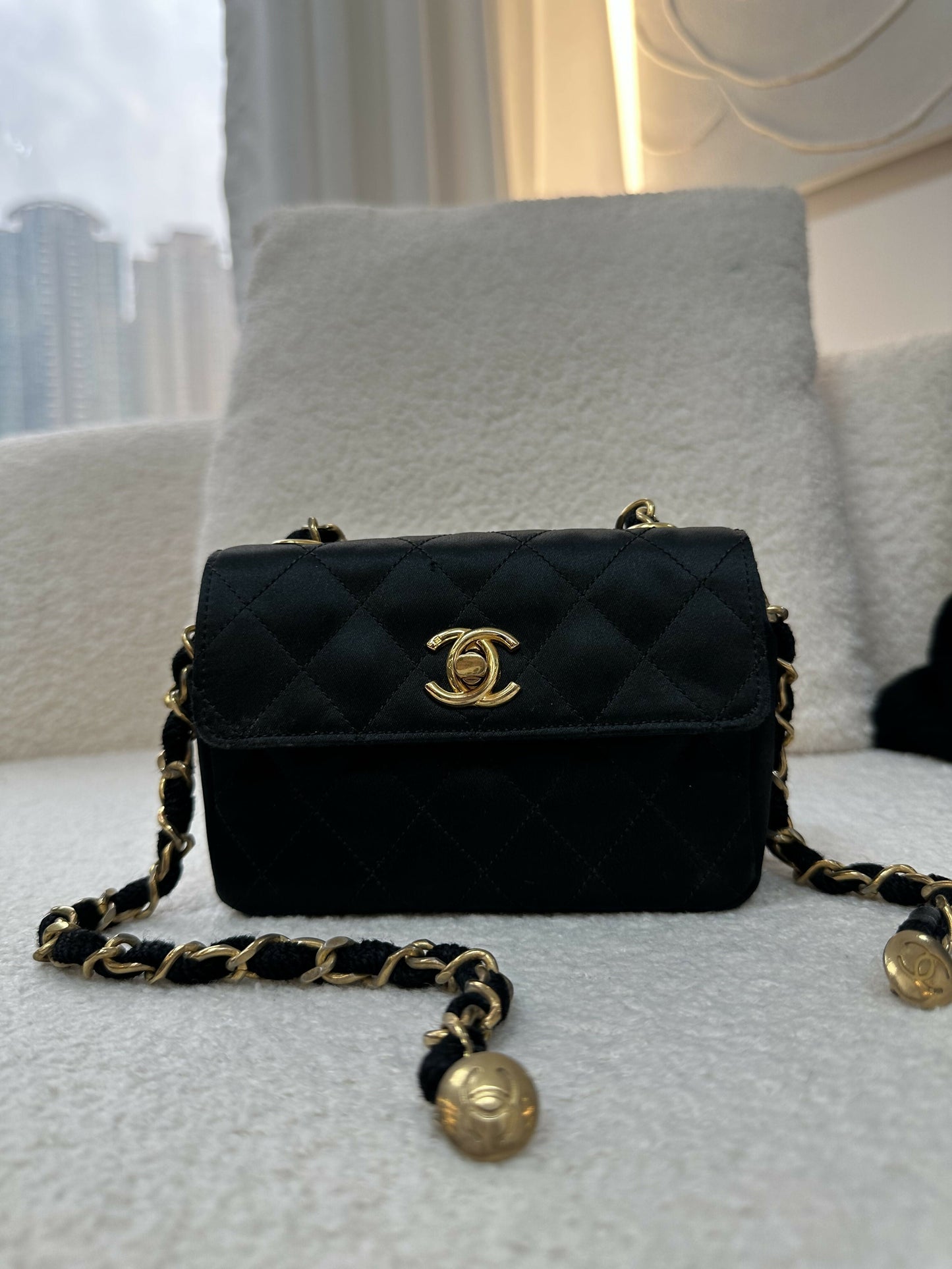 Chanel 1986-88 Classic Mini Satin Bag