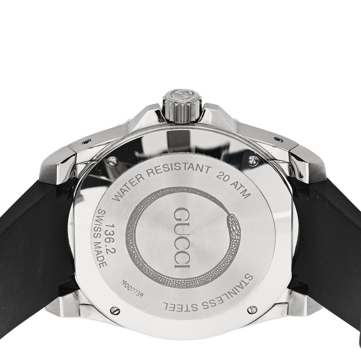 Stainless Steel Rubber 45mm Dive Quartz Watch Black