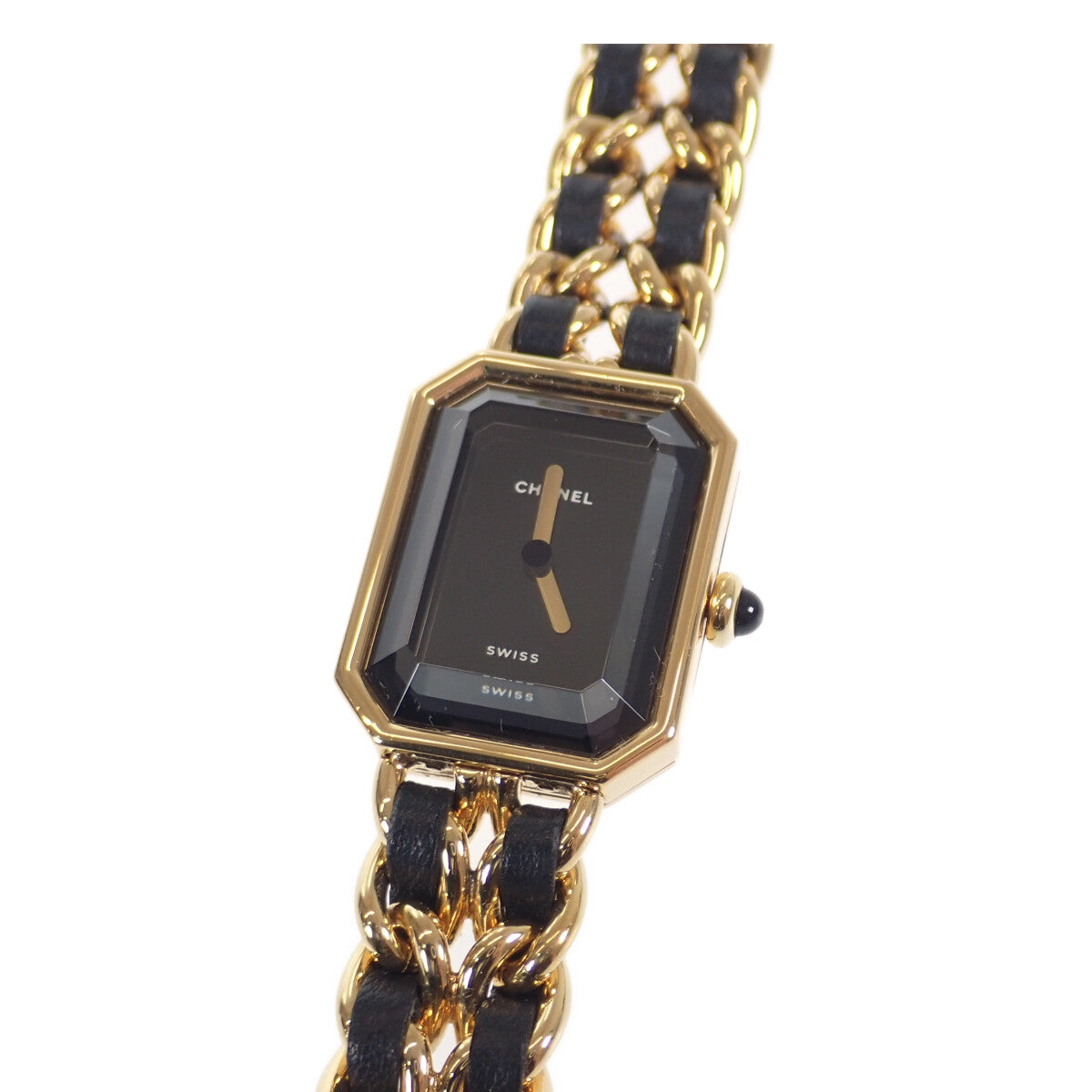 Chanel Chanel Women's Premiere Watch H0001 in Black and Gold, Leather Strap, Black Quartz Dial, Size L () H0001 in Good condition