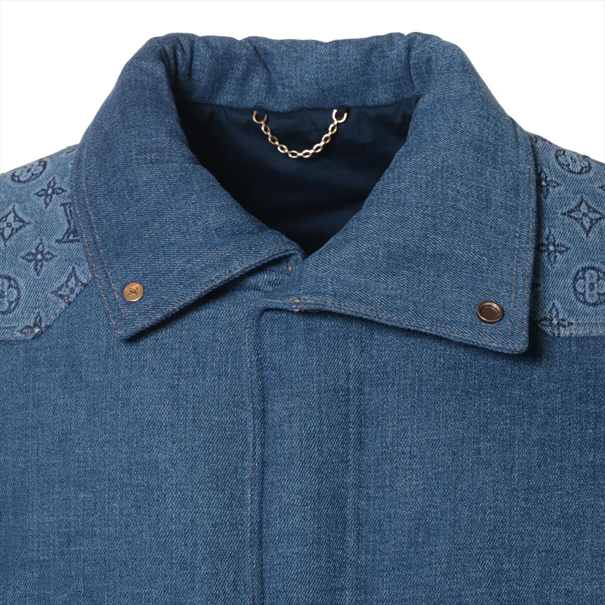 Louis Vuitton 23SS Cotton Denim Jacket 46 Blue RM231M Monogram