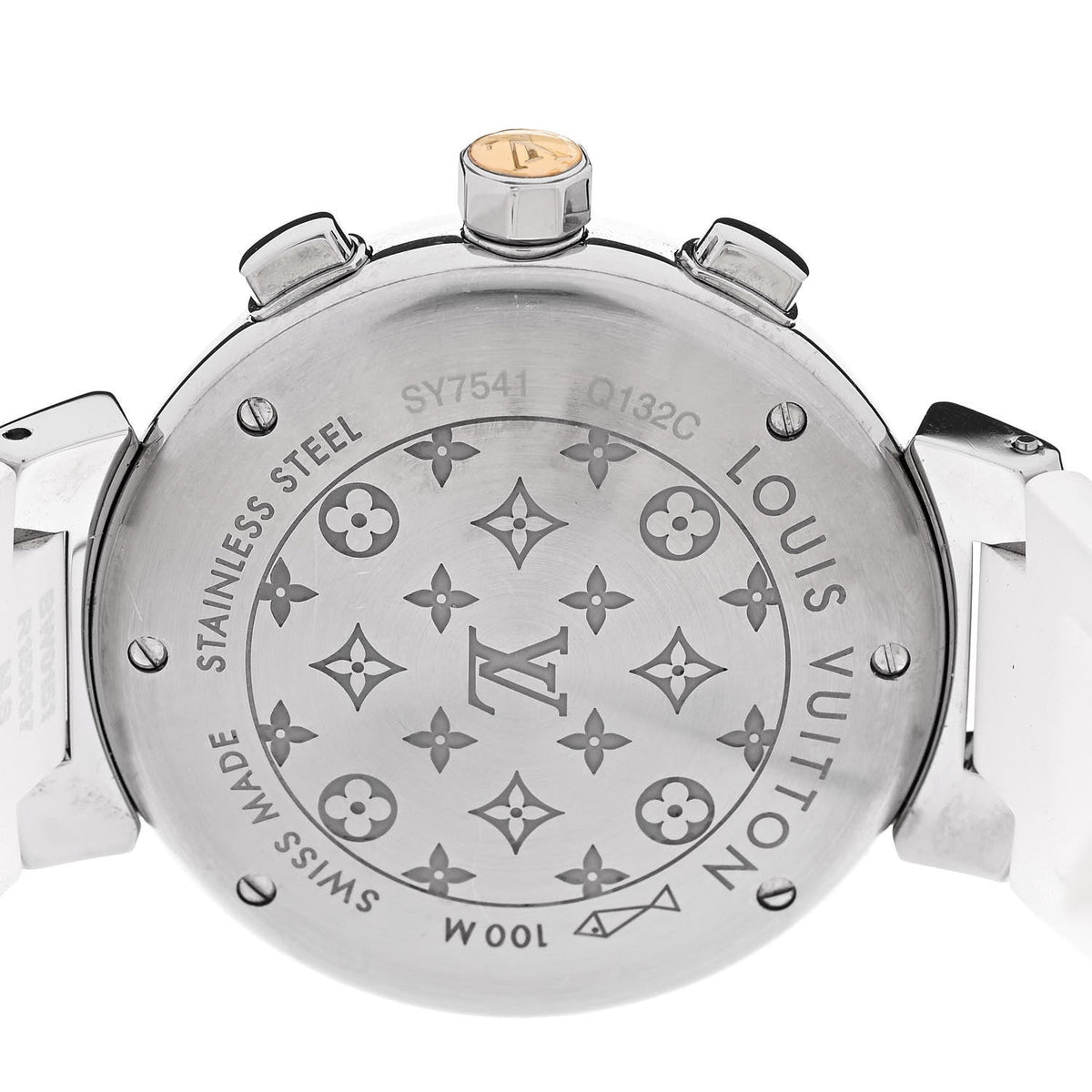 Stainless Steel Rubber Mother of Pearl 34mm Tambour Lovely Cup Quartz Watch