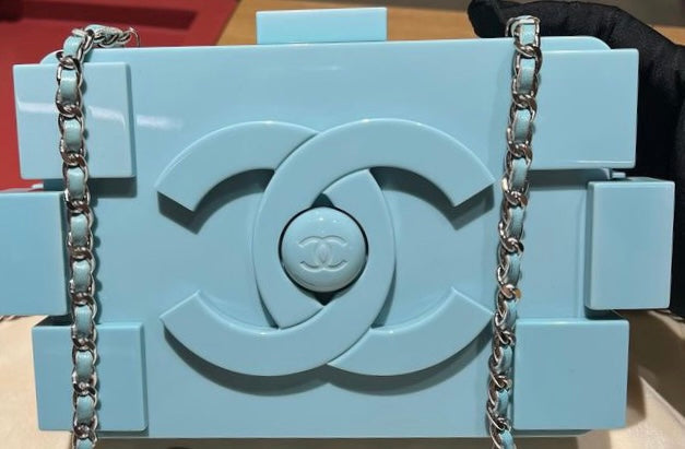 Chanel Luxury Leather Silver Clutch Leather