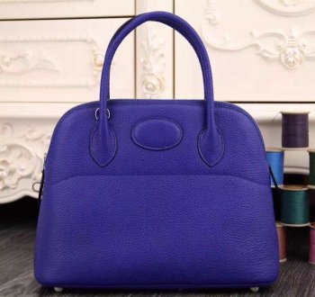 Luxury Hermes Bolide 31Cm Togo Leather Electric Blue Bag