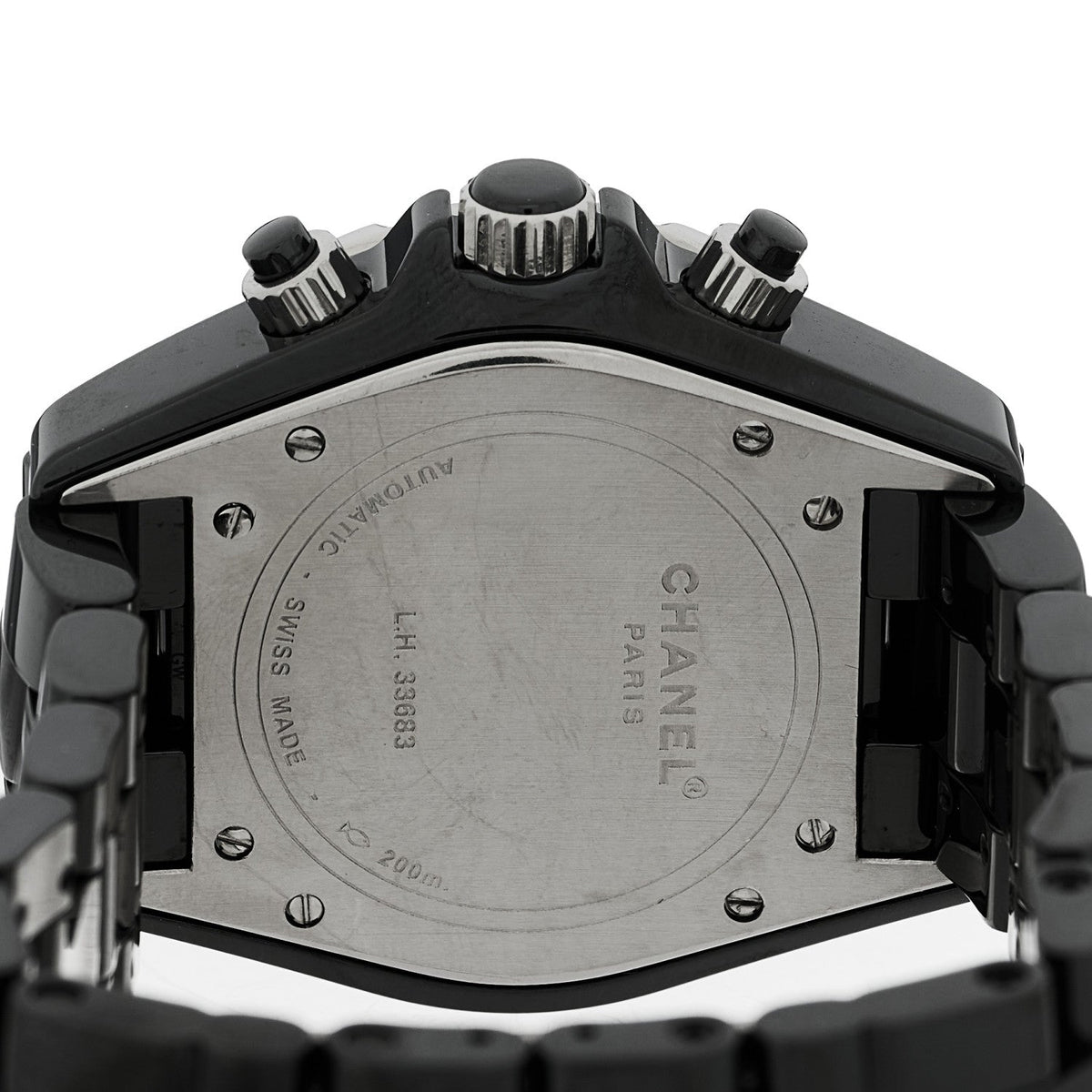 Stainless Steel Ceramic 41mm J12 Chronograph Automatic Watch Black