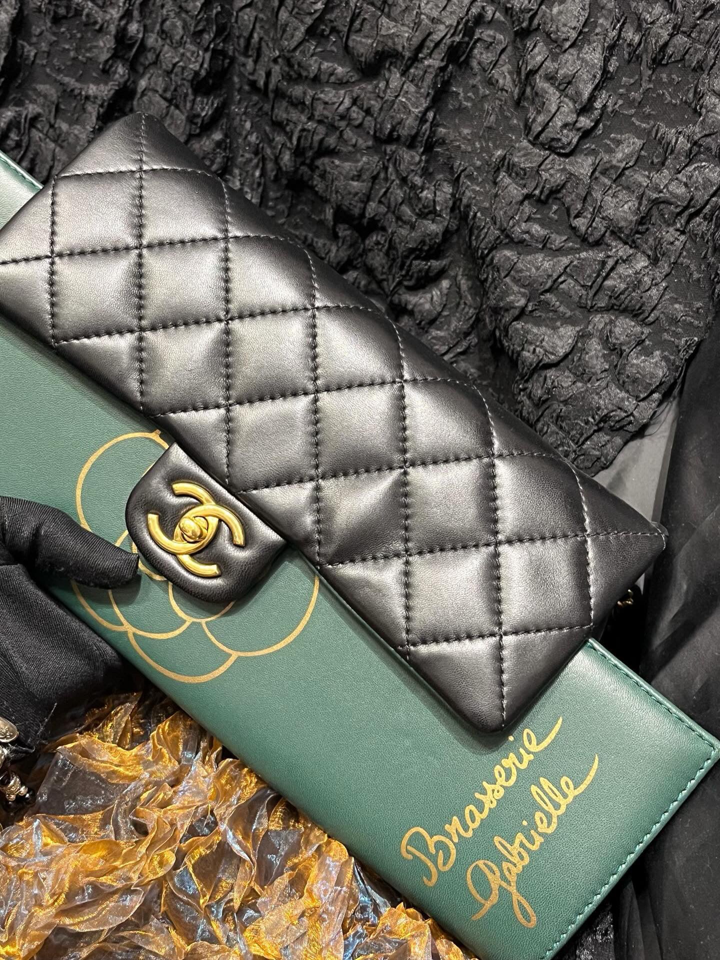 Chanel Gabrielle Calfskin Gold Shoulder Bag