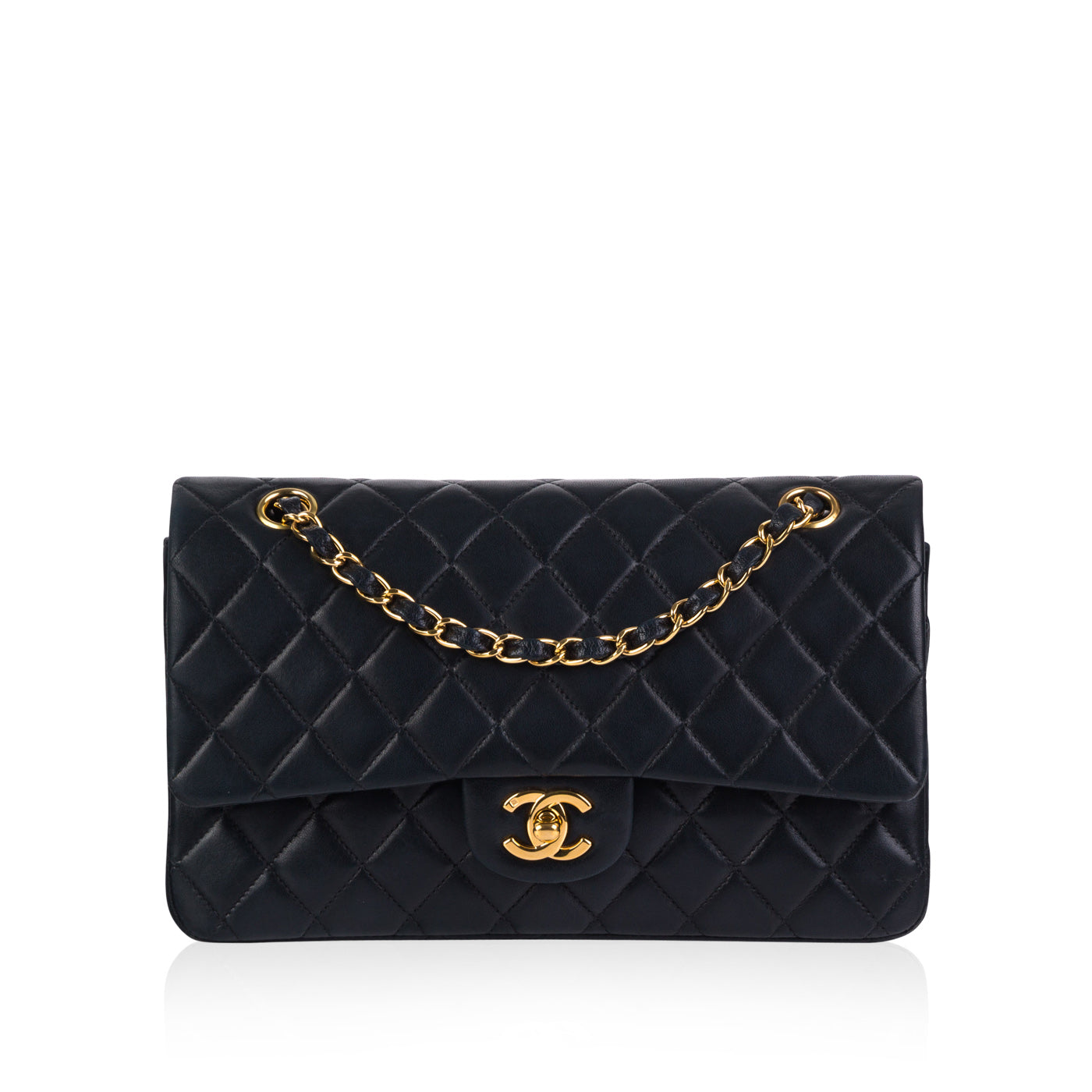 Chanel Classic Flap Lambskin Black Shoulder Bag Style 273