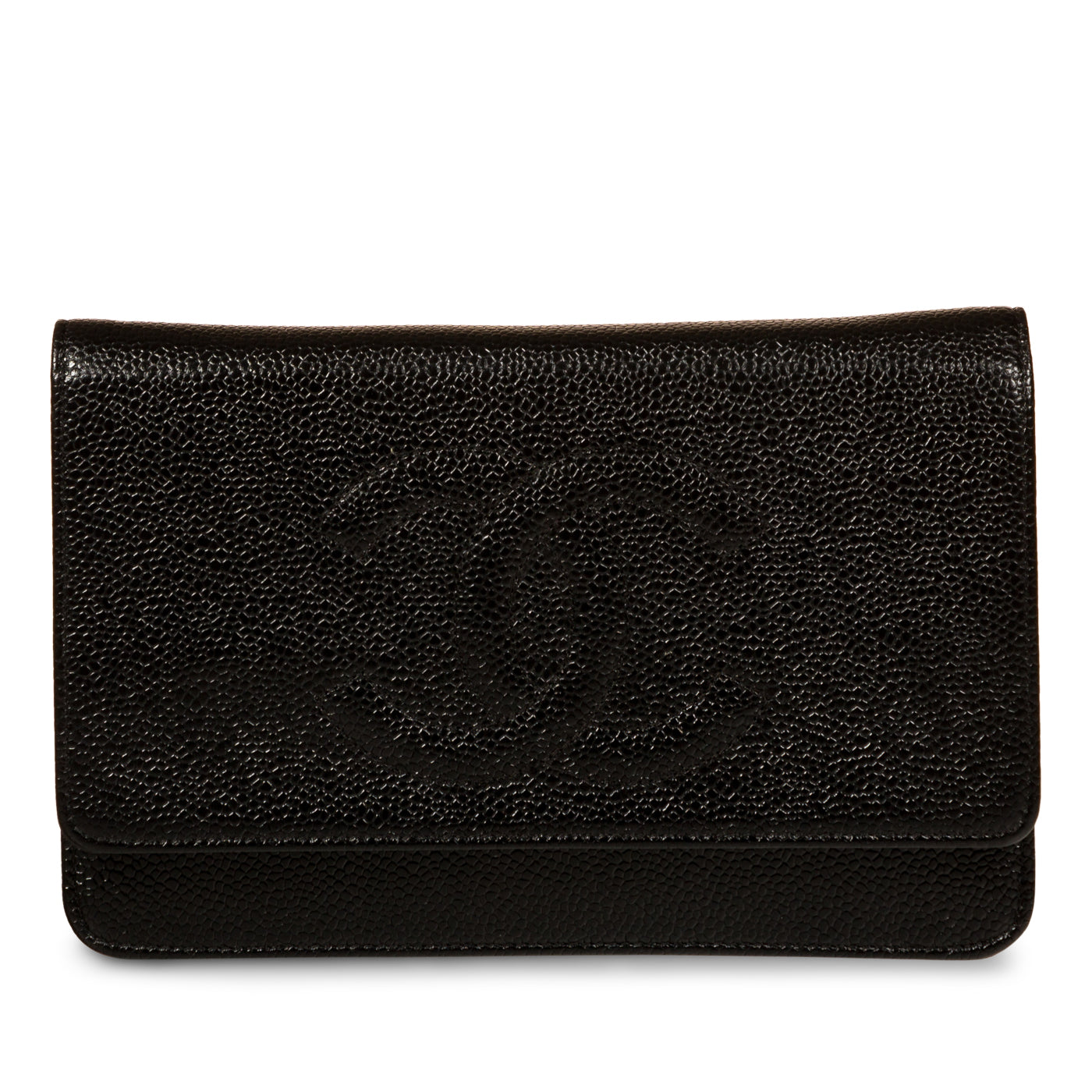 Chanel Wallet On Chain Caviar Black Crossbody Caviar