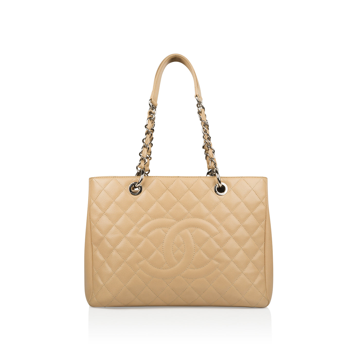 Chanel Timeless Caviar Silver Tote Bag Style 3