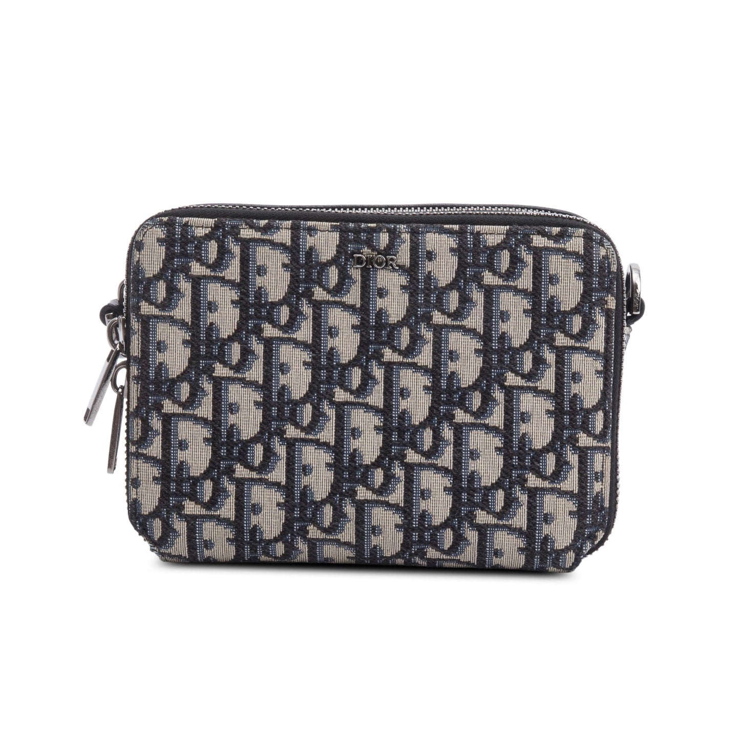 Christion Dior 2020 Oblique Jacquard Zipped Pouch Crossbody
