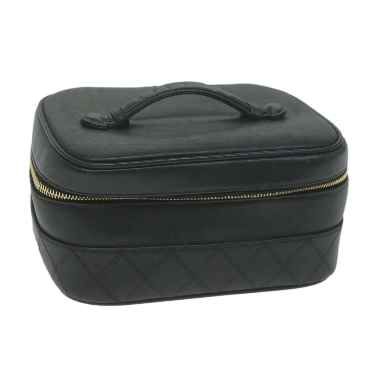 Chanel Vanity Leather Black Clutch