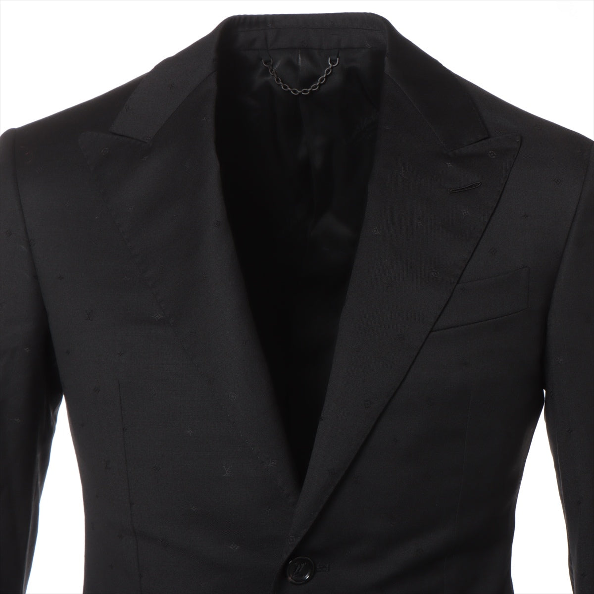 Louis Vuitton 21AW Wool Jacket 44 Mens Black Monogram RM212F