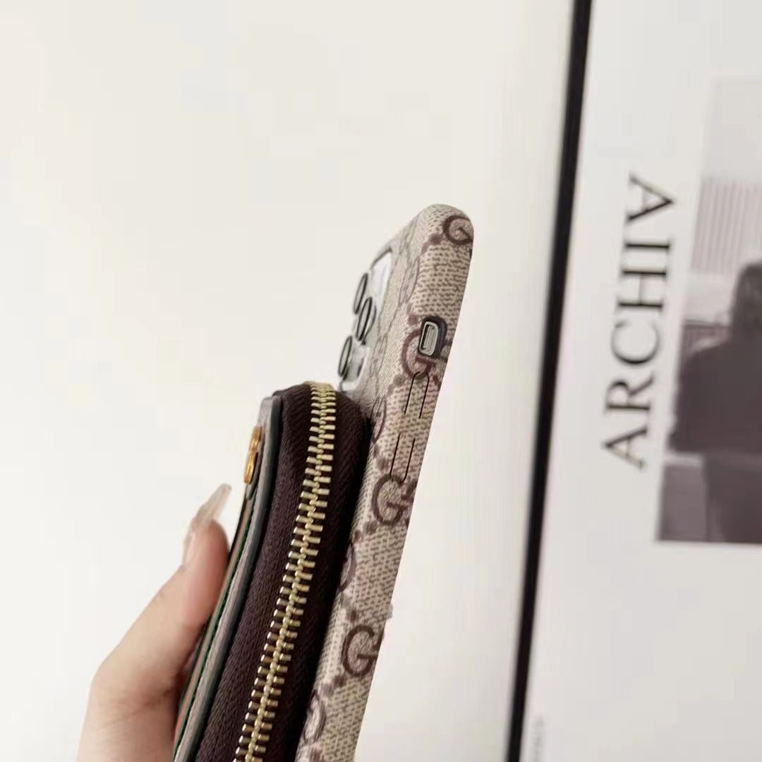 Luxury Leather card phone case for iphone