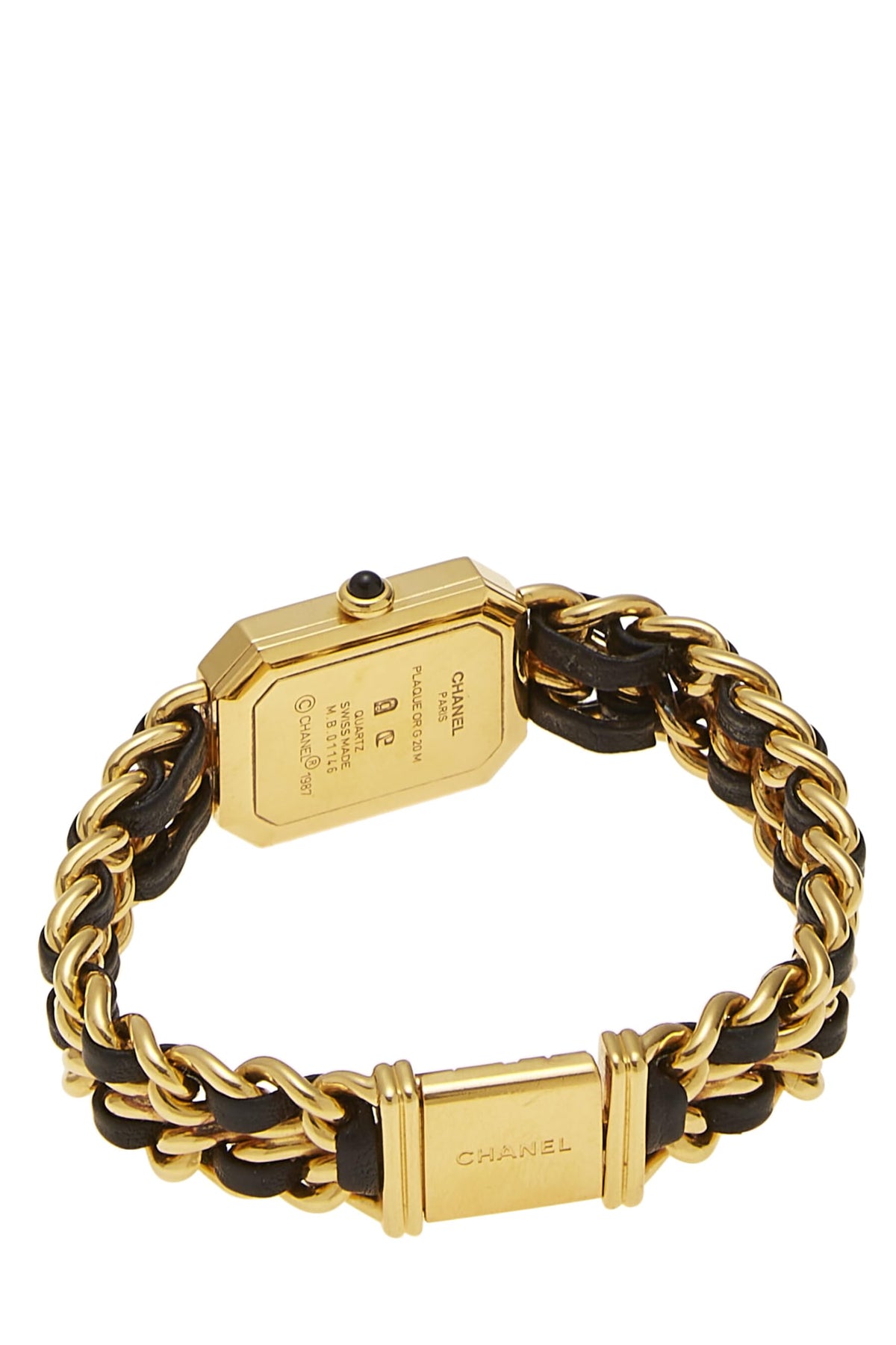 Chanel, Black & Gold Premiere Watch Large, Black